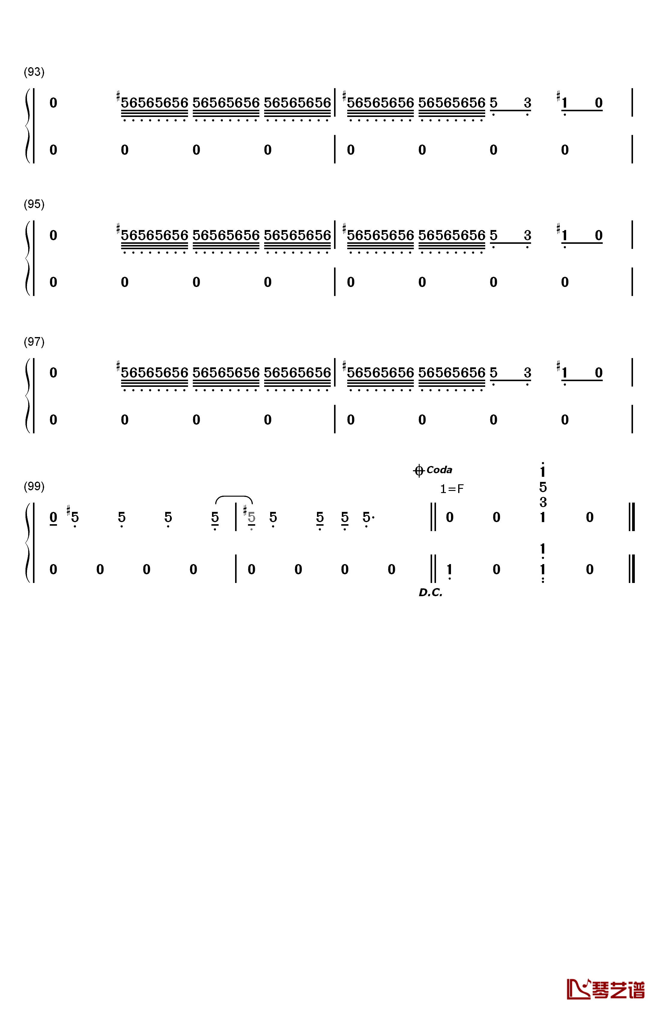 Cantina Band钢琴简谱-数字双手-John Williams　5