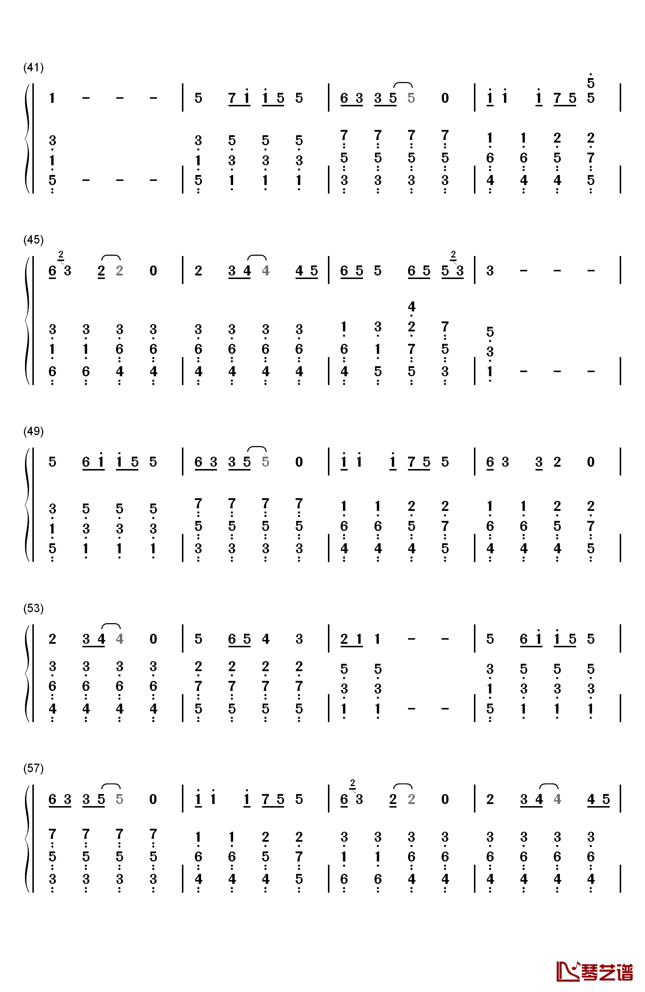 十七岁的雨季钢琴简谱-数字双手-林志颖3