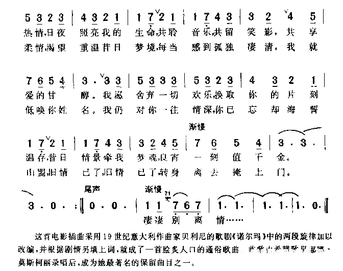 凄凄别离情简谱1