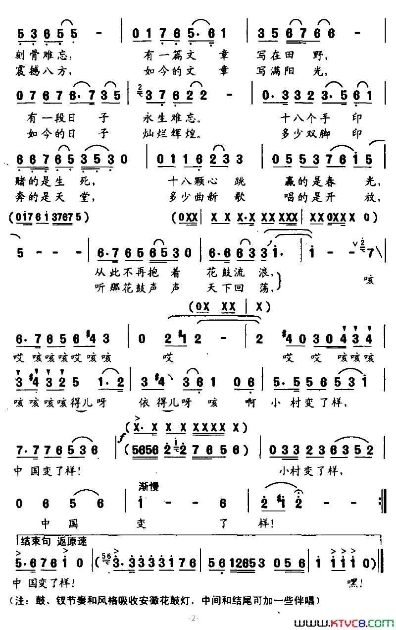 小村故事张名河词冯世全曲小村故事张名河词 冯世全曲简谱1