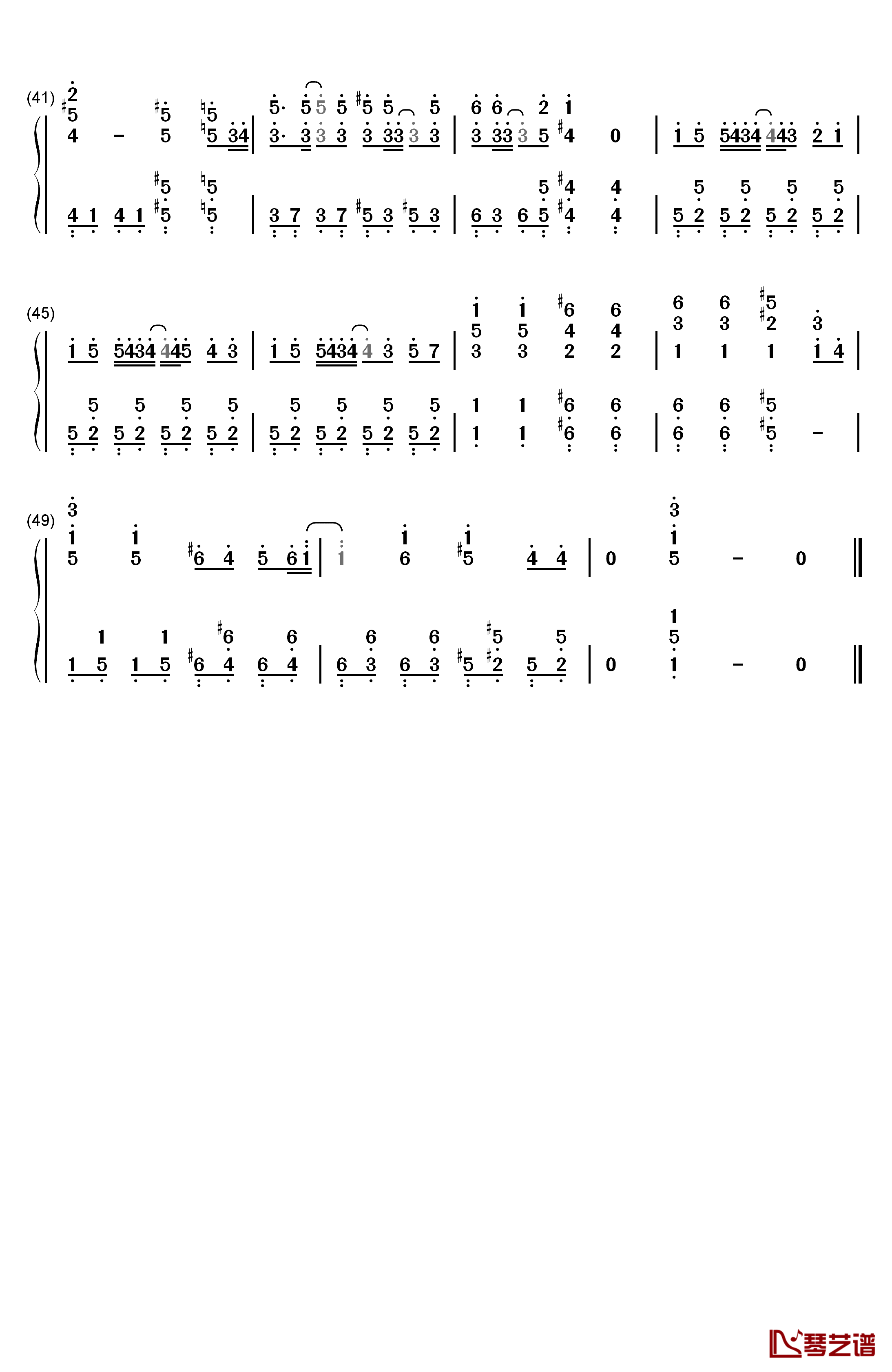 青空のラプソディ 钢琴简谱-数字双手-Fhána3