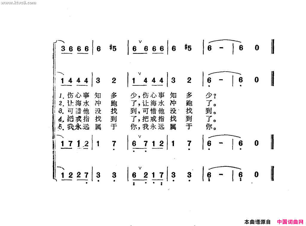戒指简谱1
