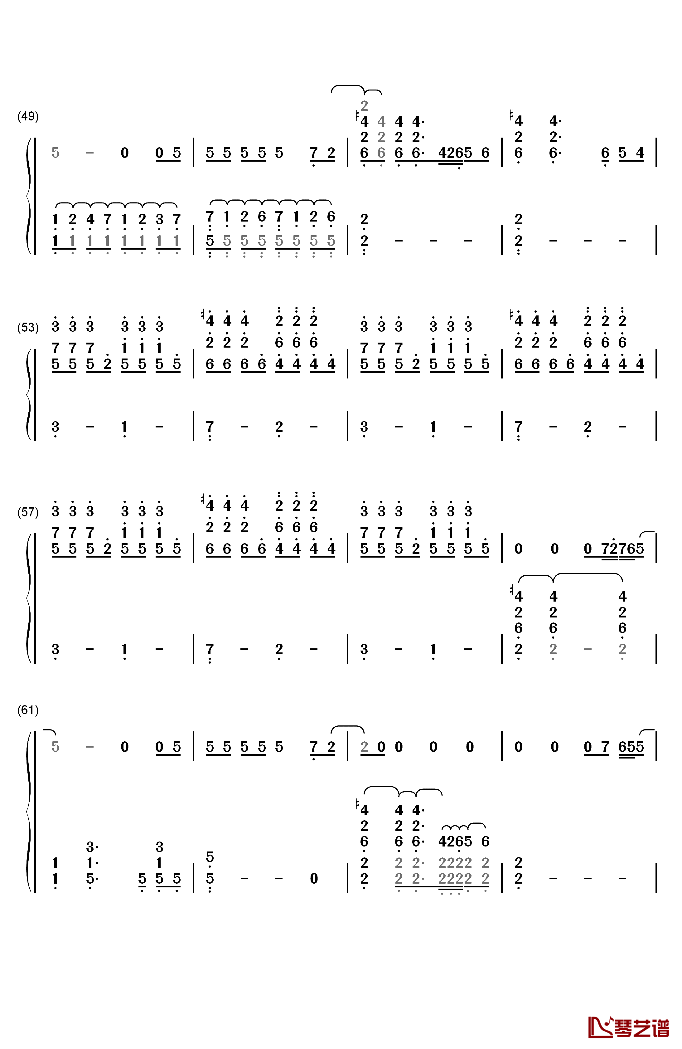 Lost钢琴简谱-数字双手-Coldplay4