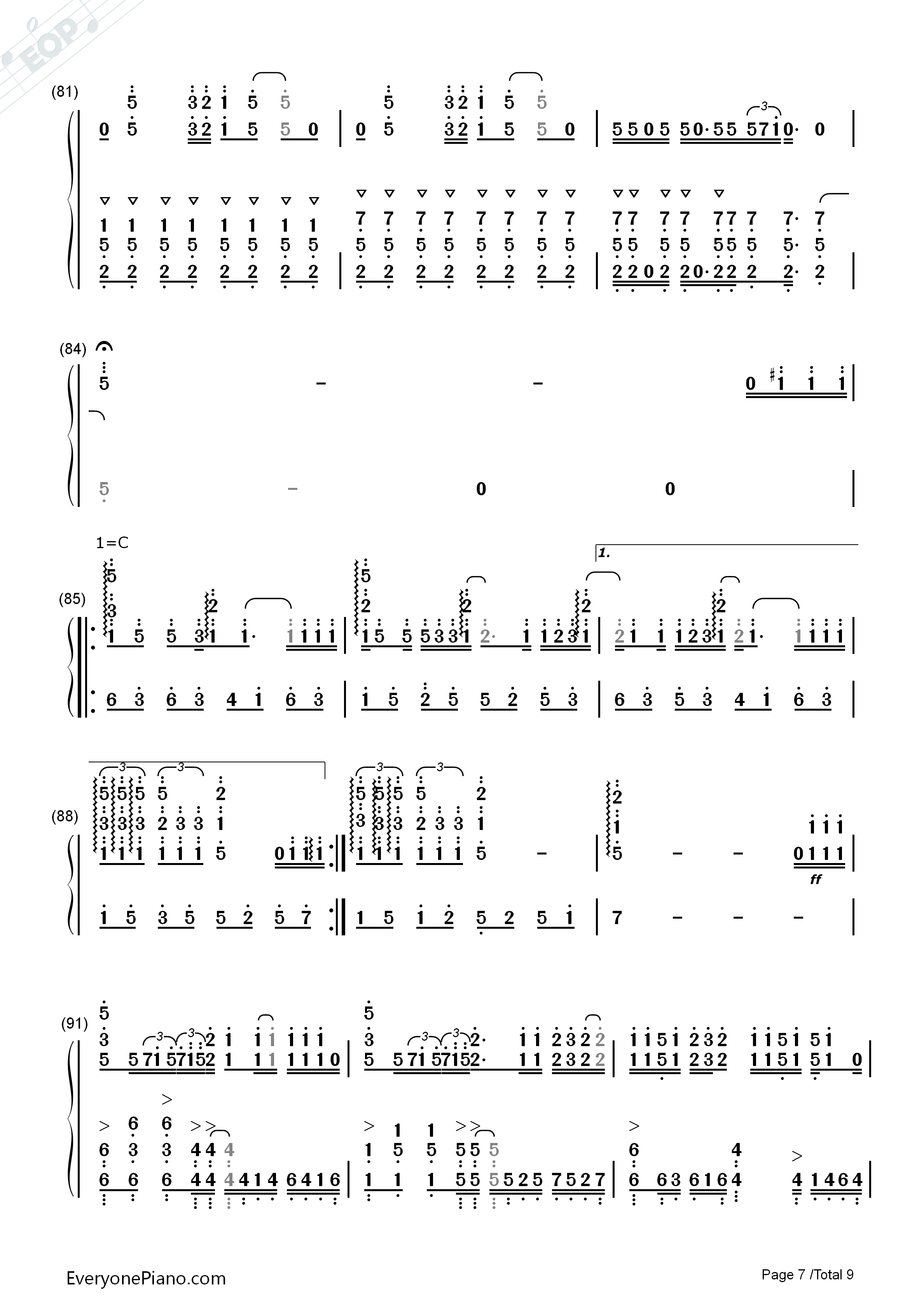 前前前世钢琴简谱-RADWIMPS演唱7