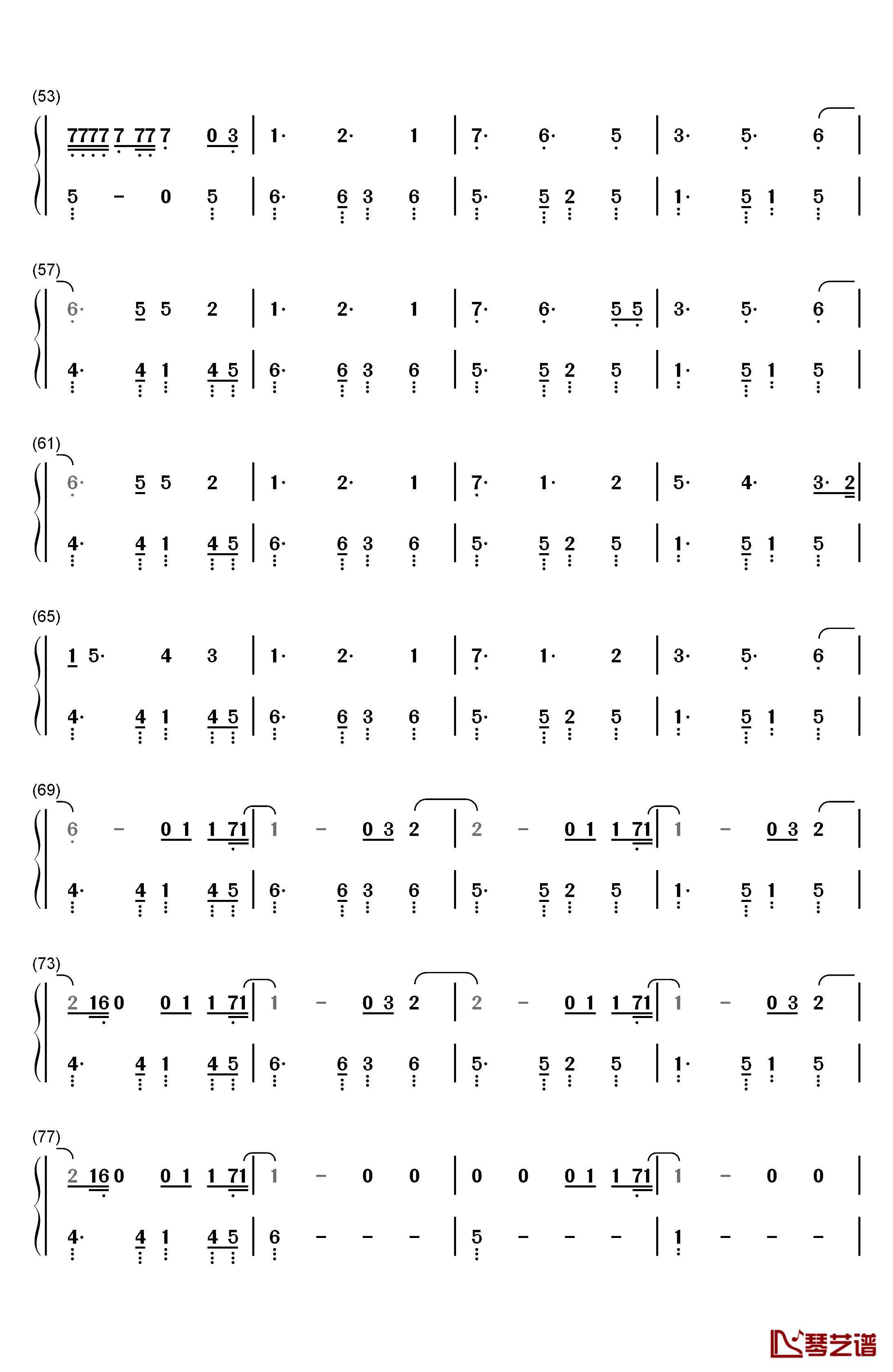 Thunderclouds钢琴简谱-数字双手-LSD3