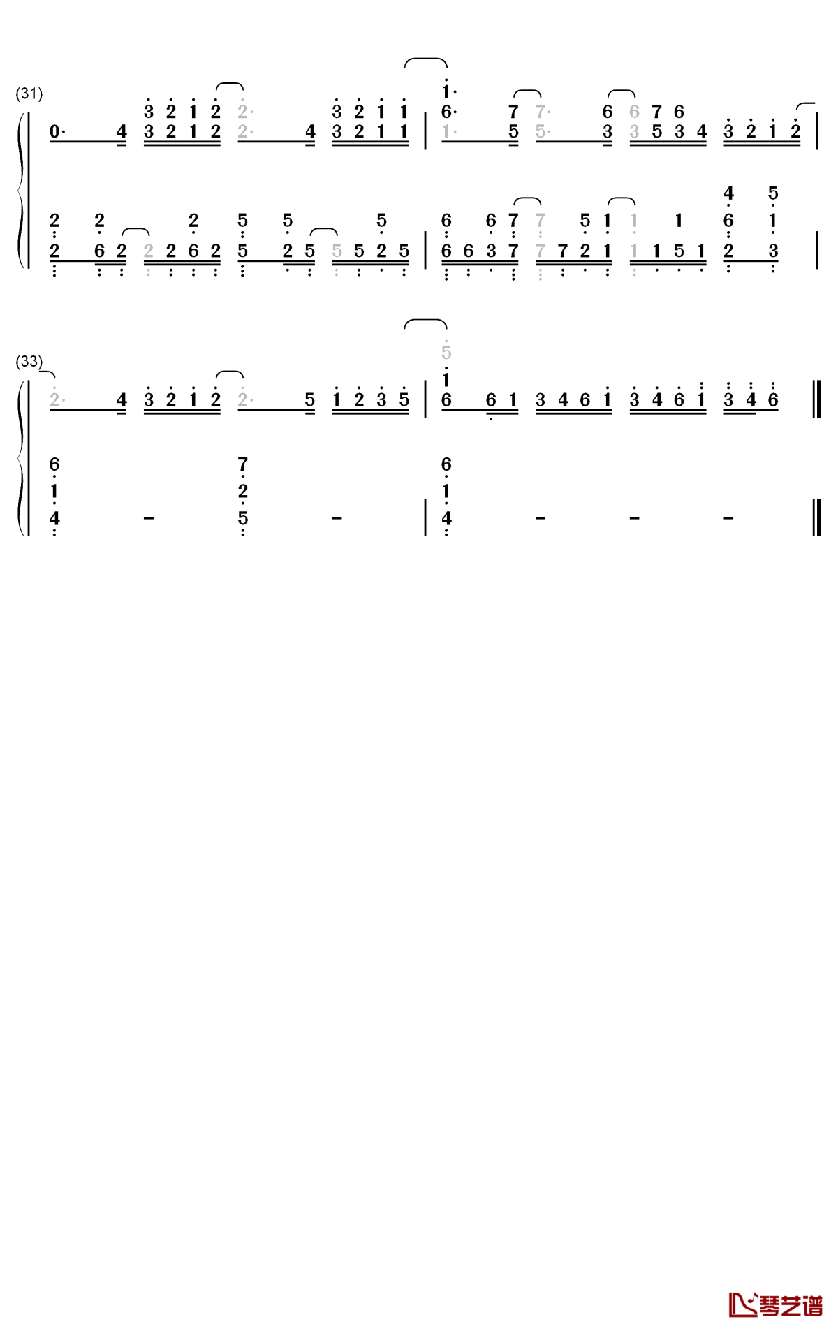 Last Chapter钢琴简谱-数字双手-Nano Ripe3