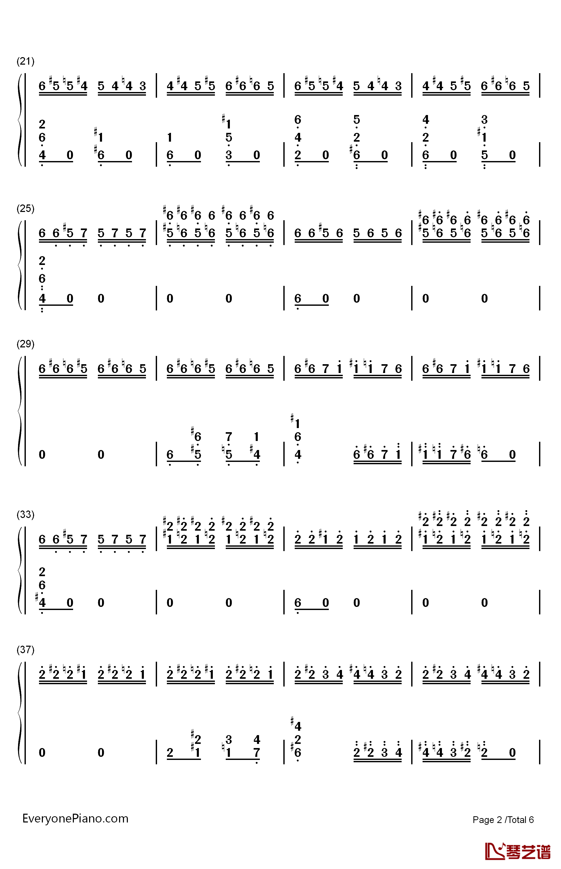 野蜂飞舞钢琴简谱-数字双手-马克西姆2