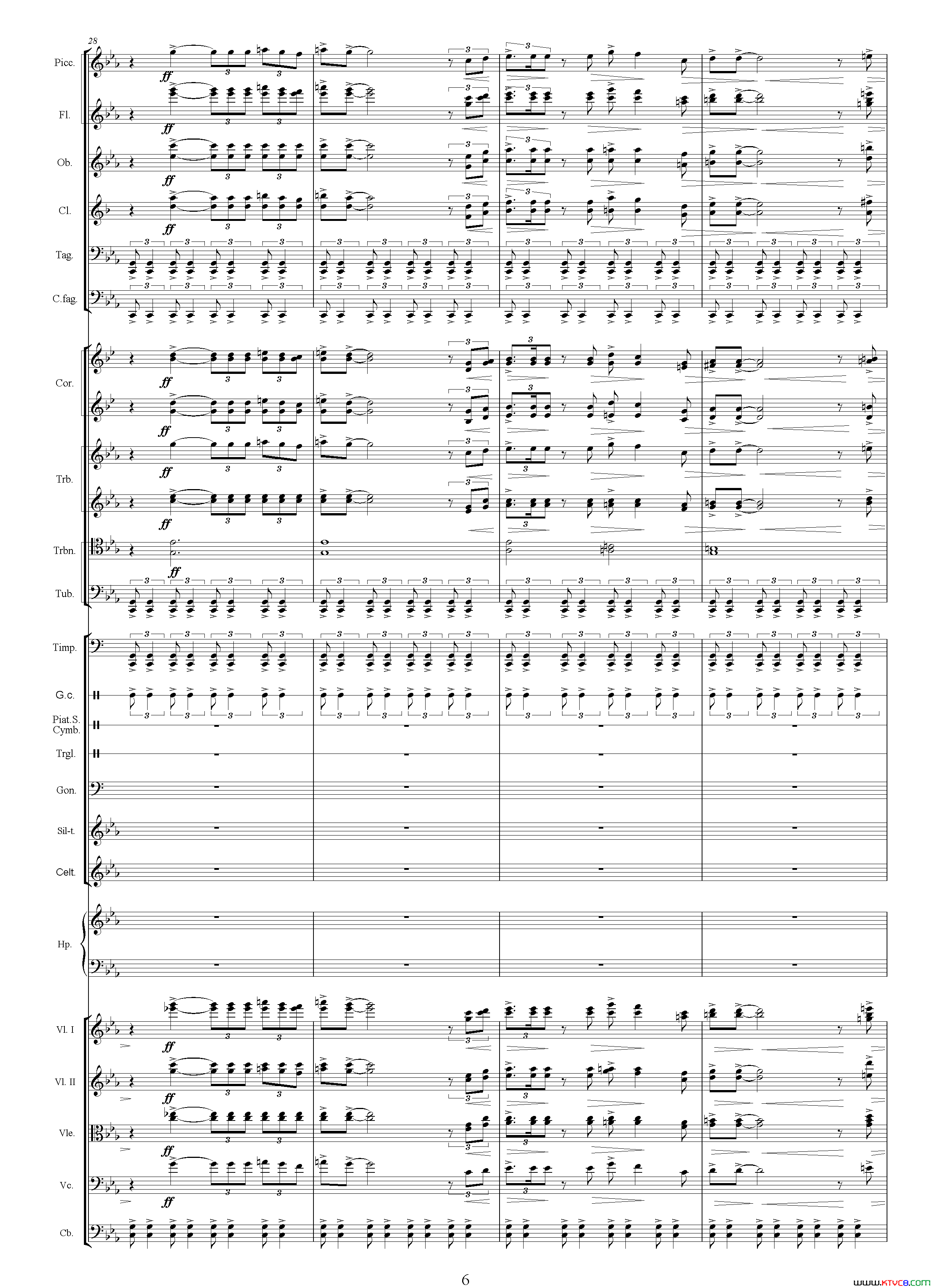 为什么选自影片《太阳和人》、交响乐队总谱简谱1