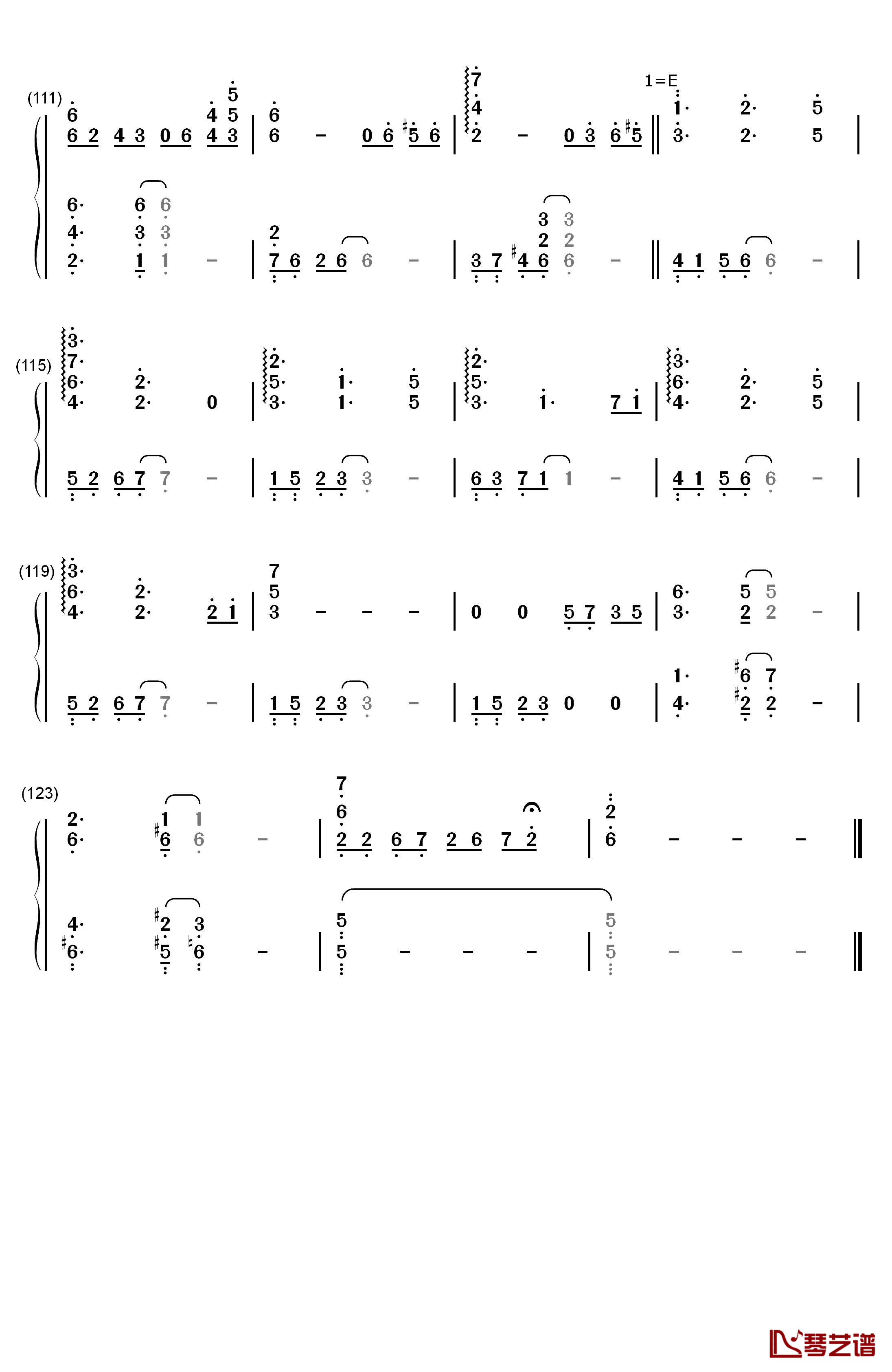 いのちの名前钢琴简谱-数字双手-広橋真紀子7