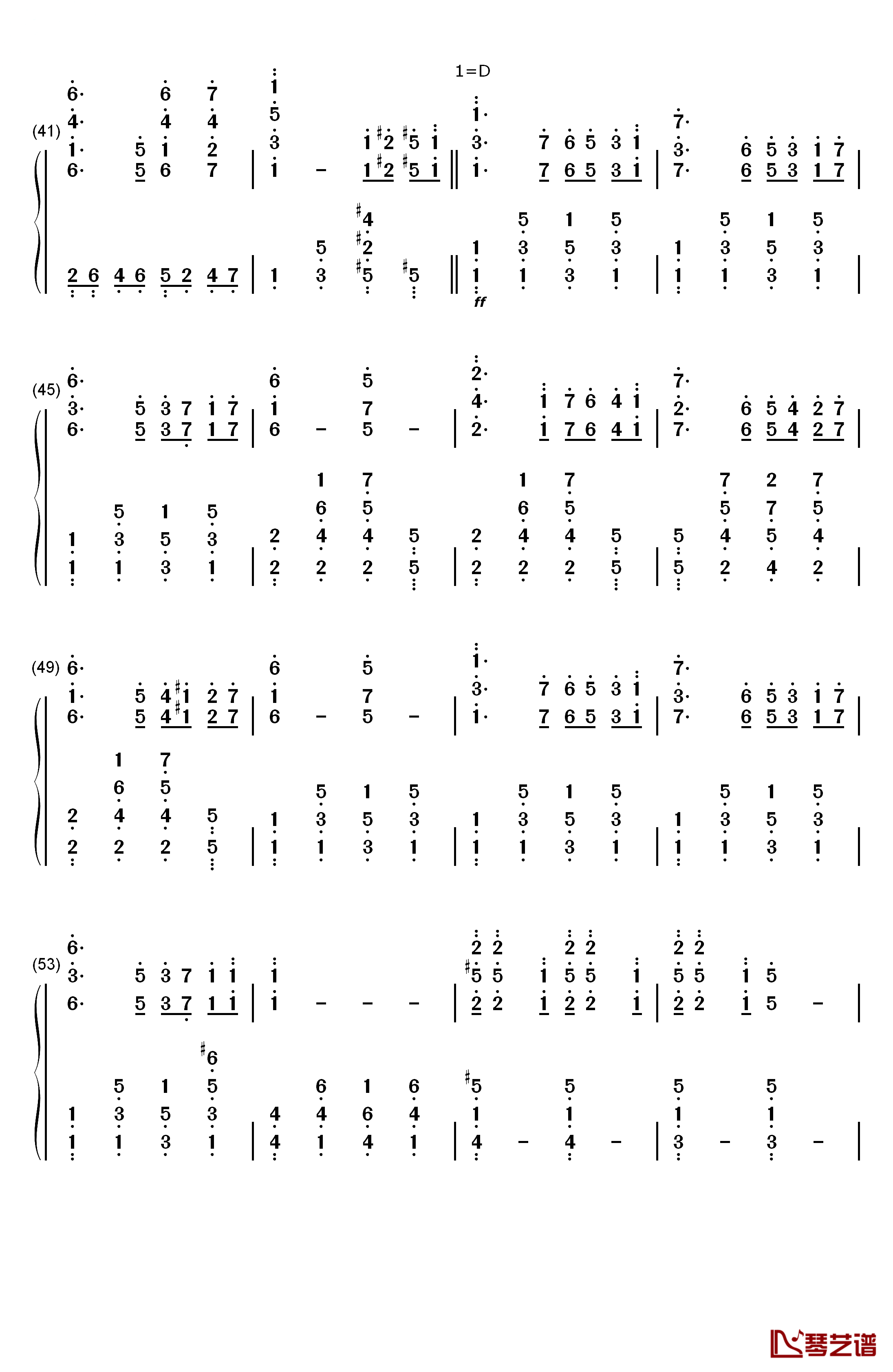 La Vie En Rose钢琴简谱-数字双手-Edith Piaf3