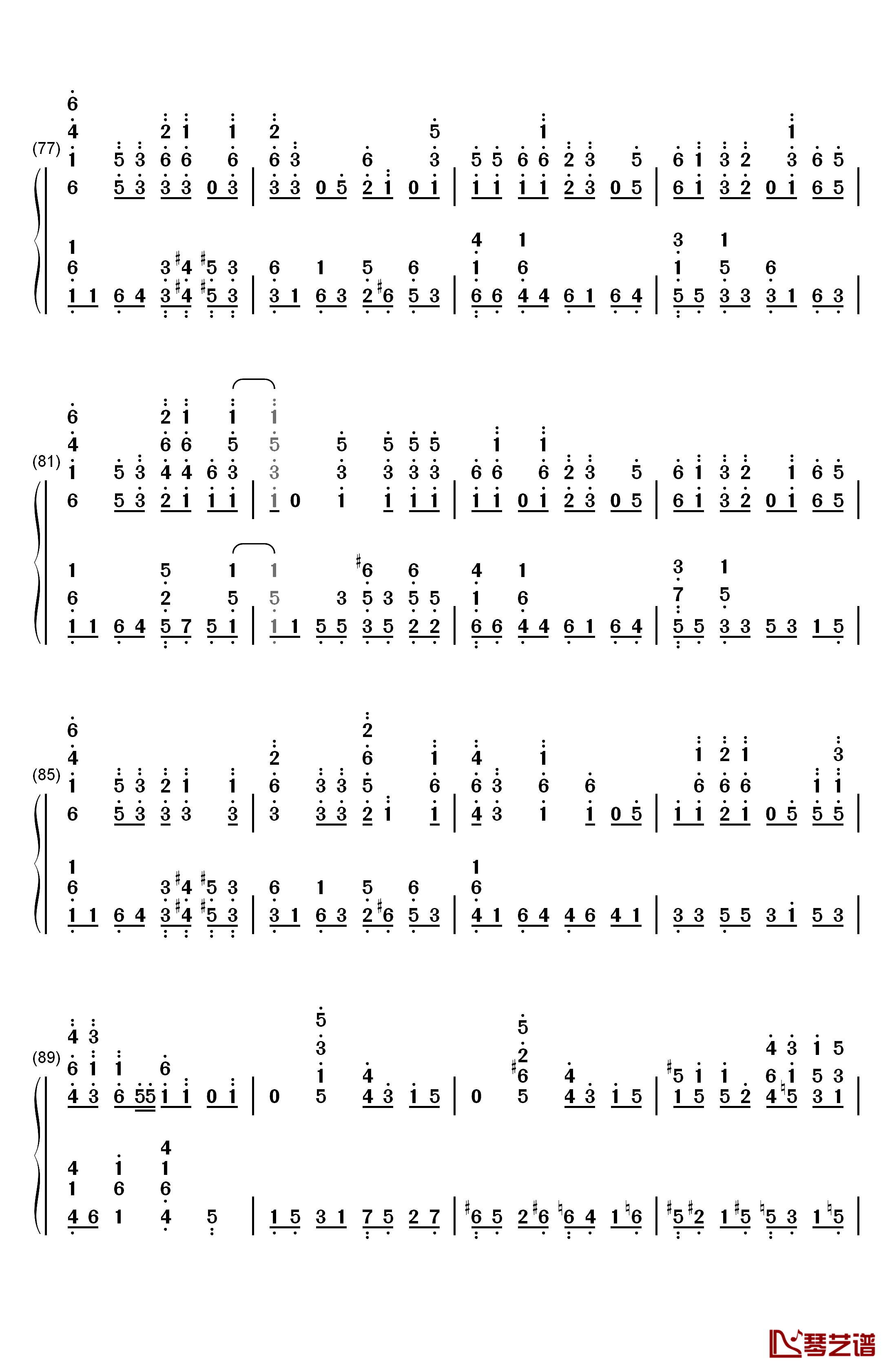 アヤノの幸福理論钢琴简谱-数字双手-Jin5