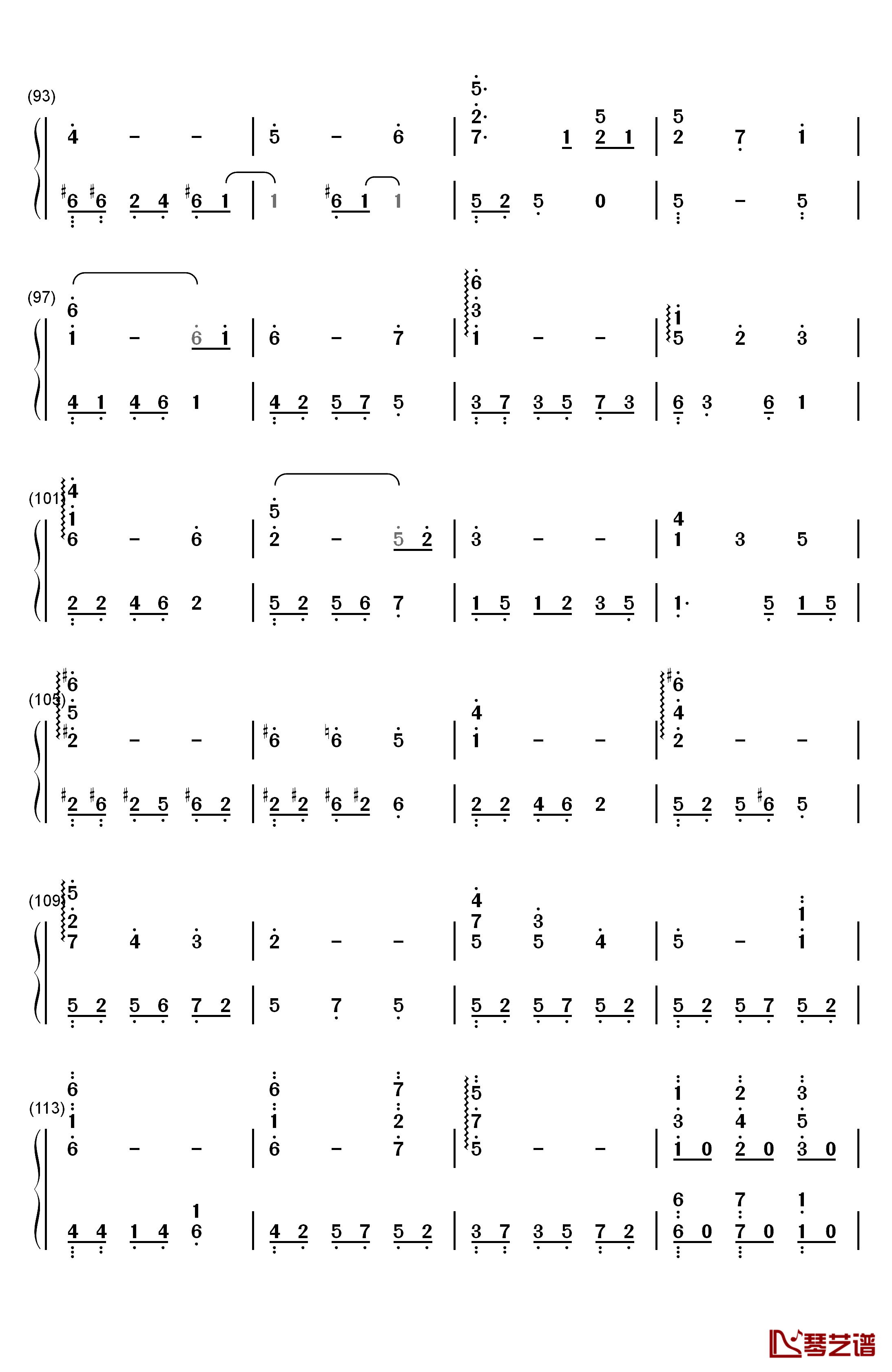 左耳钢琴简谱-数字双手-赵薇5