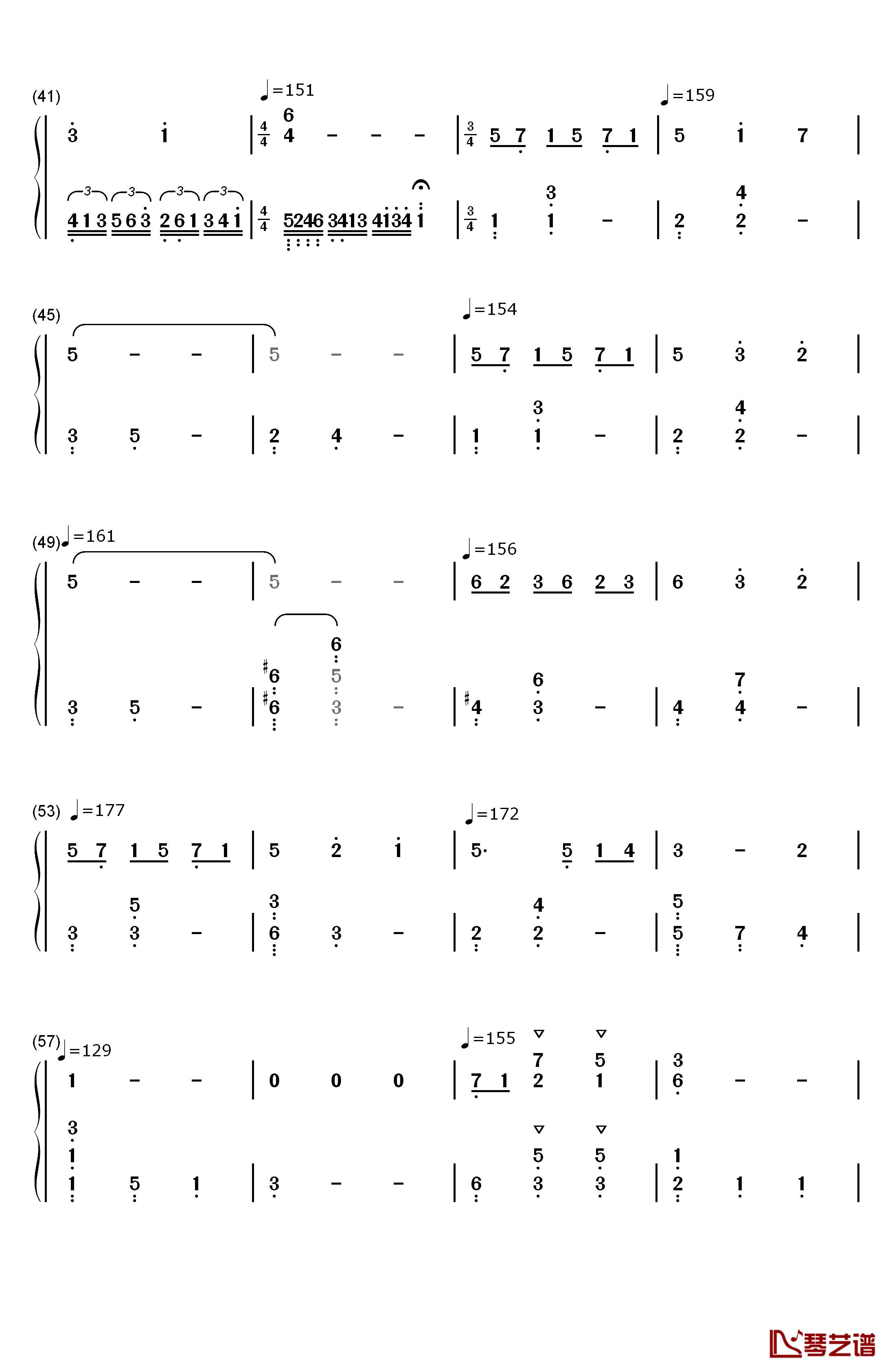 水面のワルツ钢琴简谱-数字双手-西村由纪江3