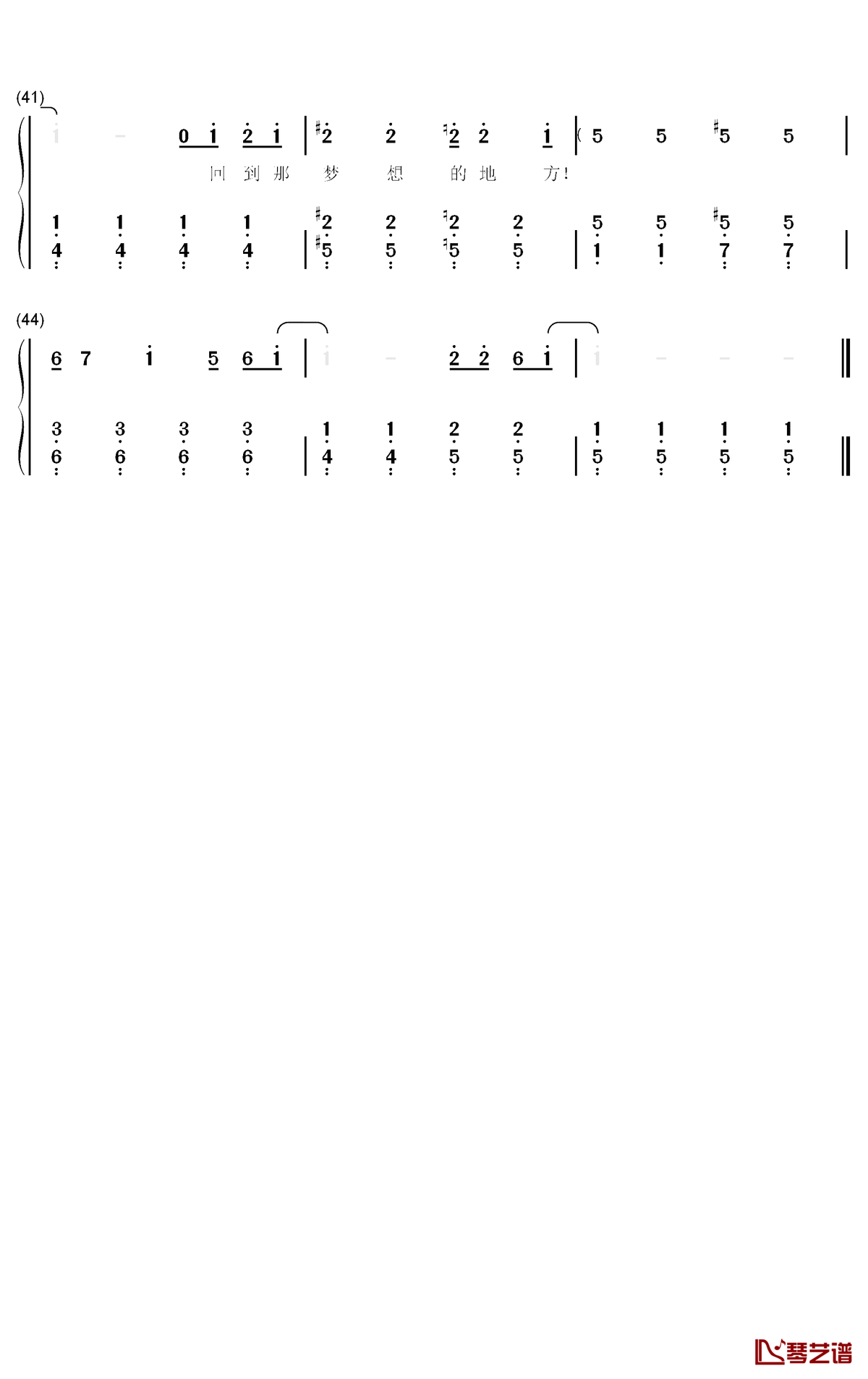 开心往前飞钢琴简谱-数字双手-Vivi 杨菲洋3