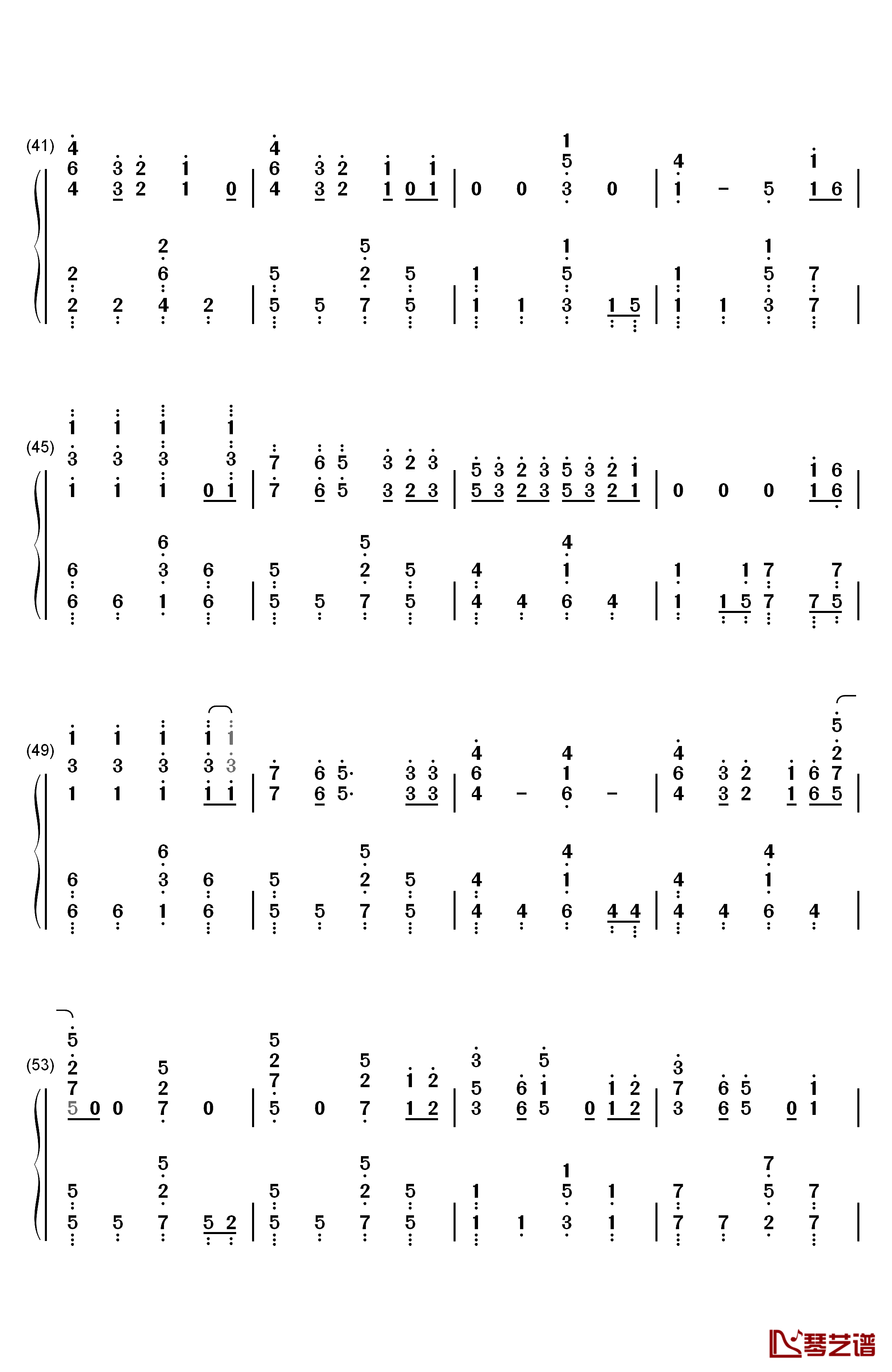 君だったら钢琴简谱-数字双手-HAPPY BIRTHDAY3