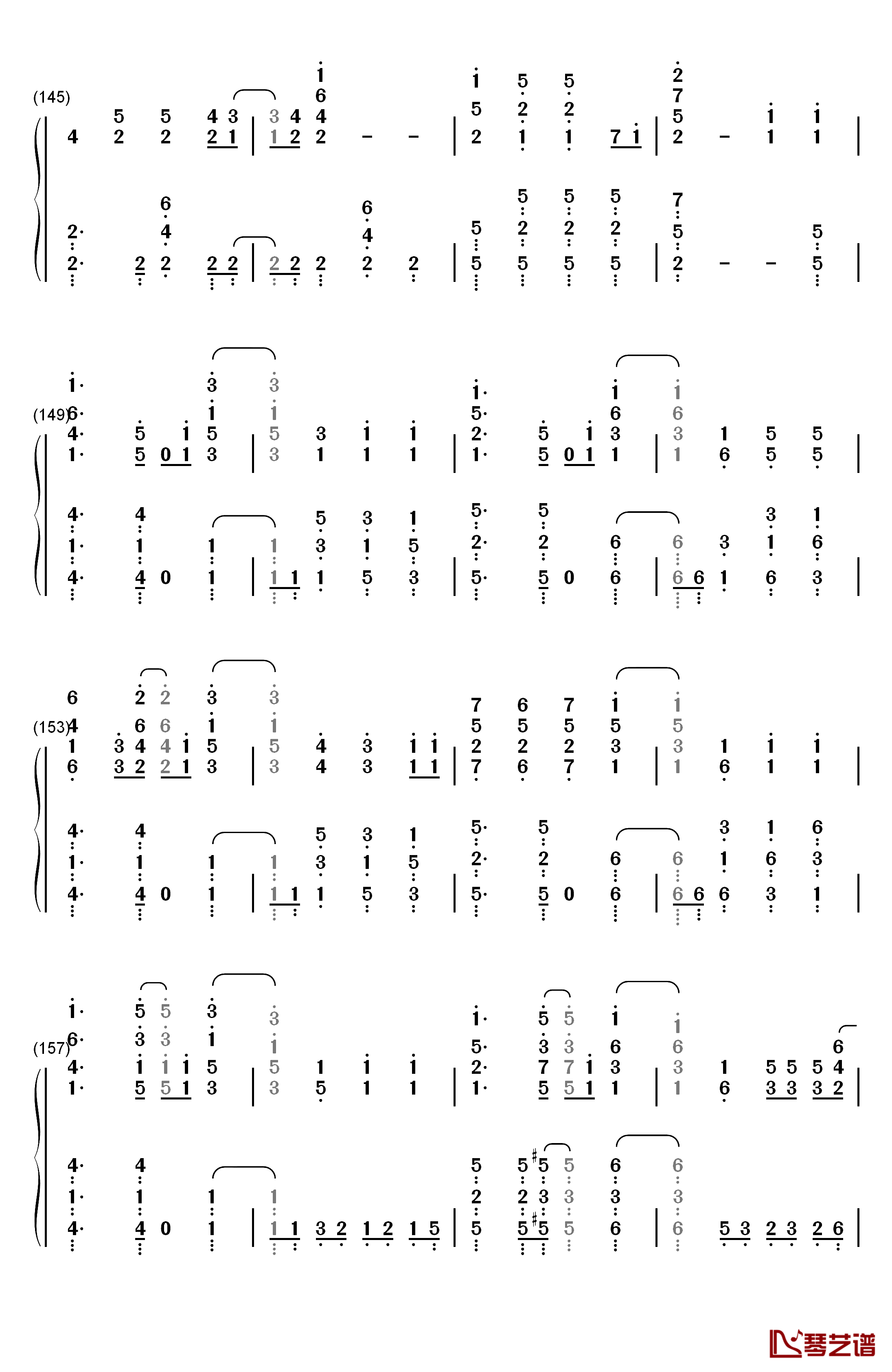 きみの名前钢琴简谱-数字双手-藤川千爱10