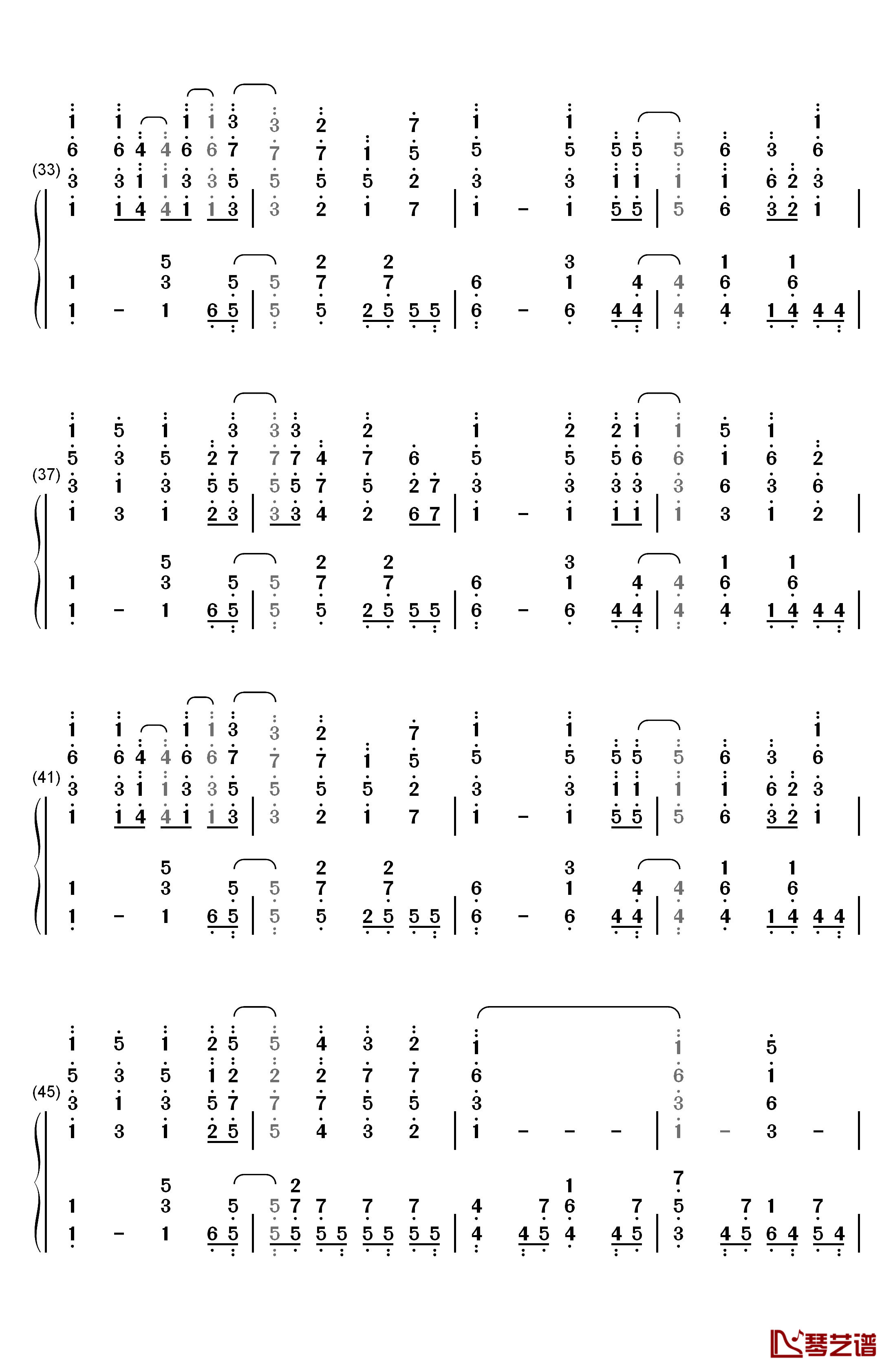 World Étude钢琴简谱-数字双手-阿尔泰尔（CV：丰崎爱生）3