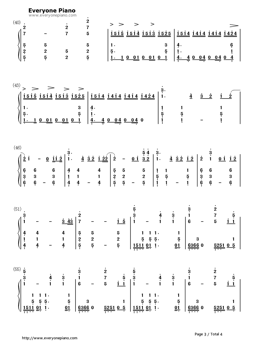 Iridescent钢琴简谱-数字双手-林肯公园  Linkin Park3