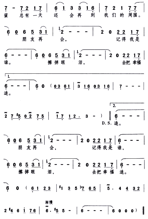 别离--邓丽君简谱1