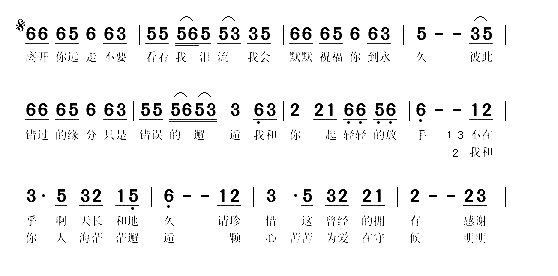 这一生回忆有你就足够简谱-关泽楠演唱1