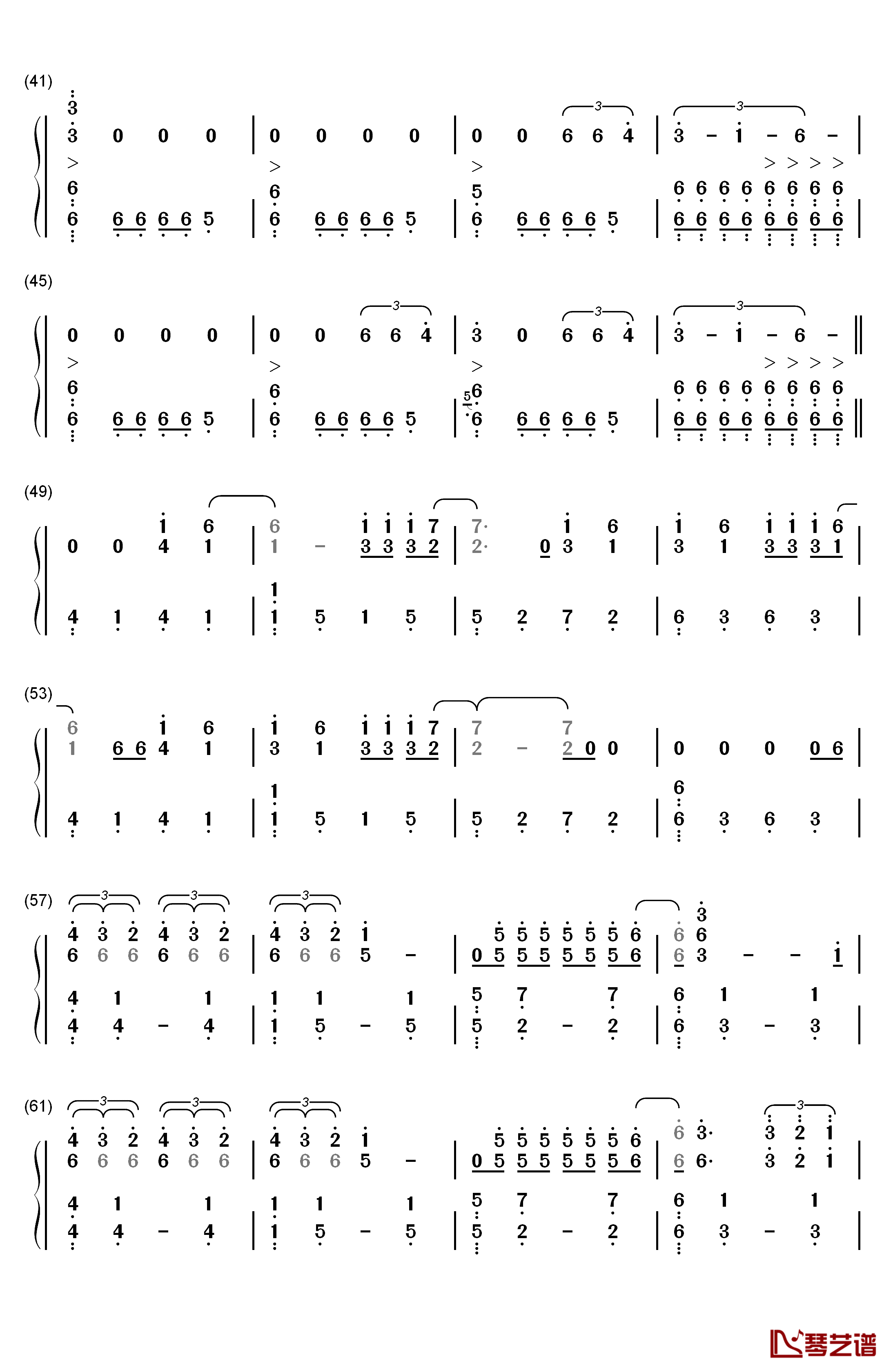 Don't Let Me Down钢琴简谱-数字双手-The Chainsmokers3