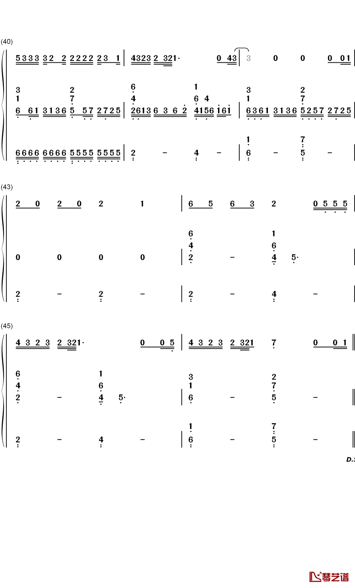 Idfc钢琴简谱-数字双手-Blackbear5