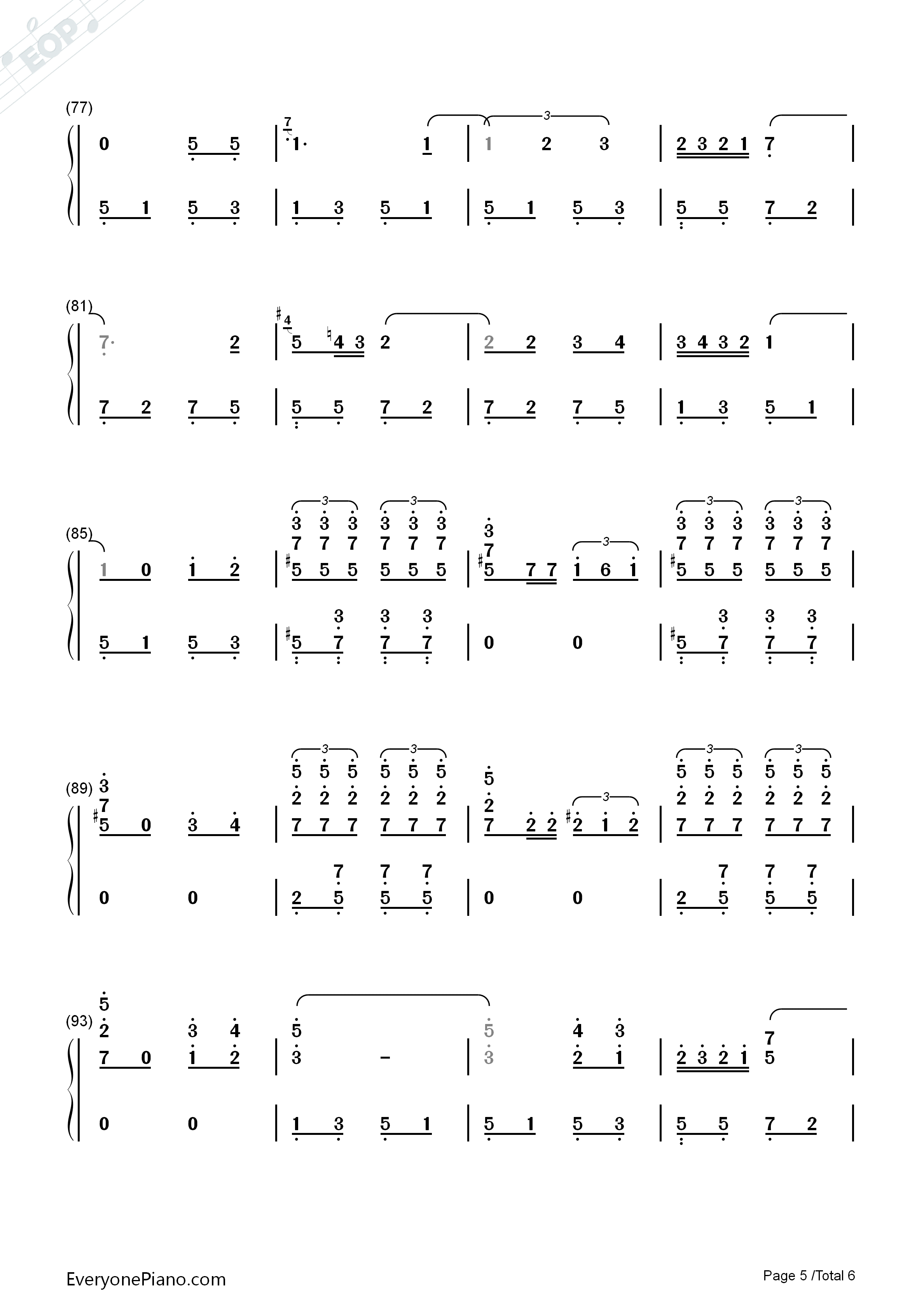 西班牙斗牛曲钢琴简谱-未知演唱5