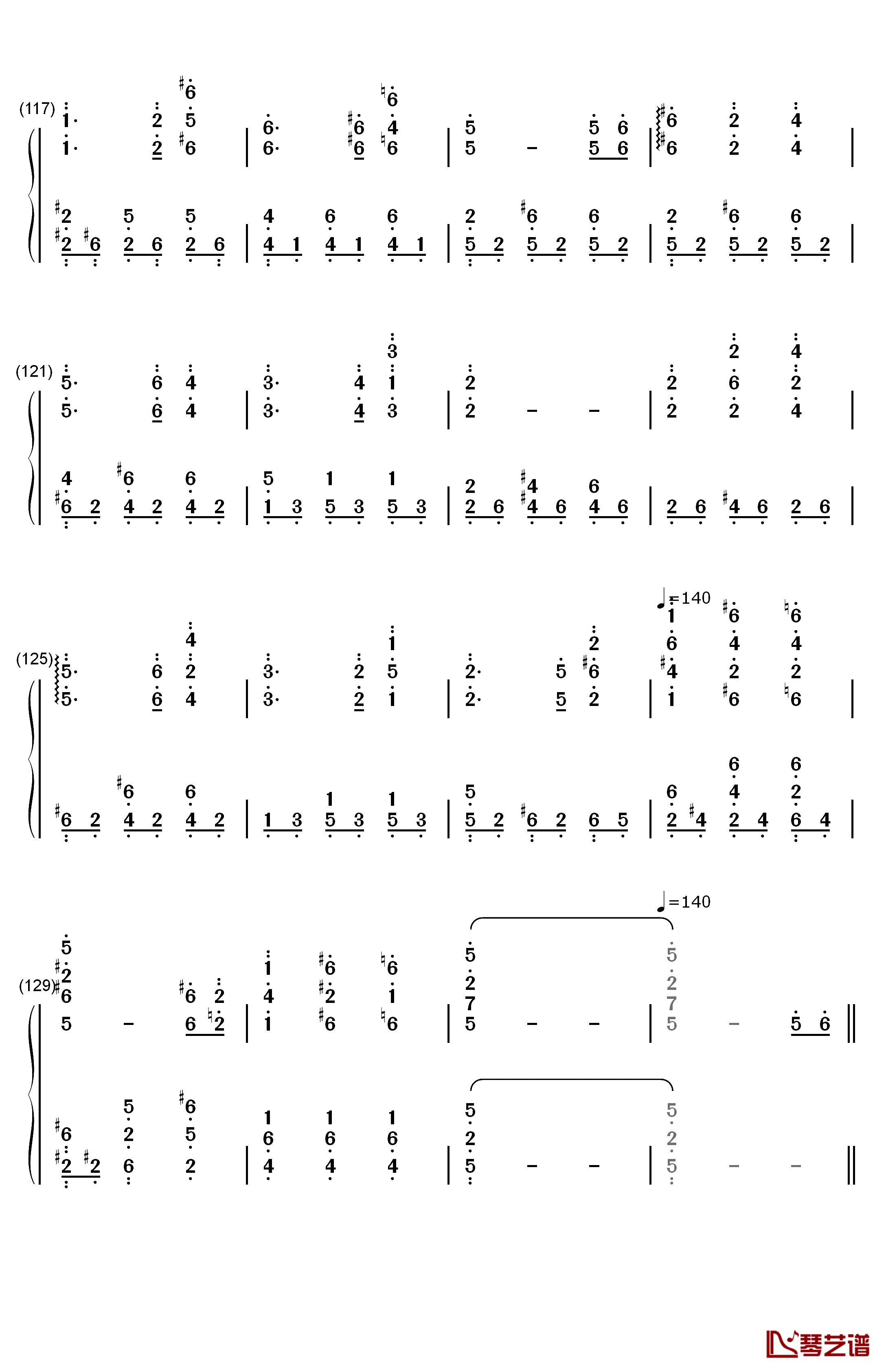 废狱摇篮曲钢琴简谱-数字双手-廃狱ララバイ7