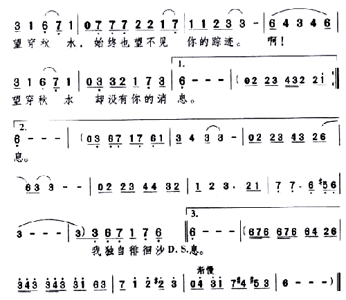 凝望--邓丽君简谱1