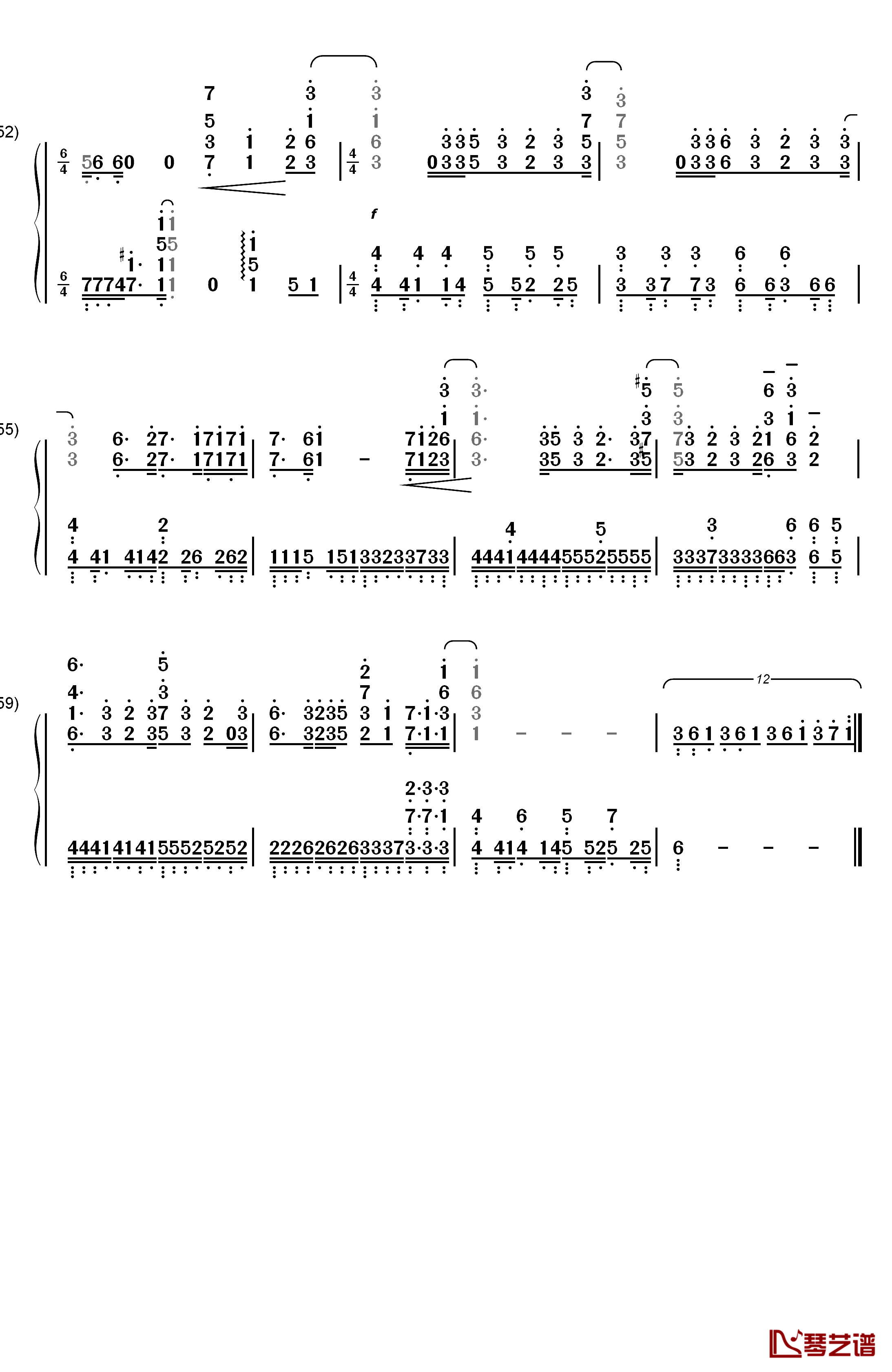 Medley钢琴简谱-数字双手-Aimer4