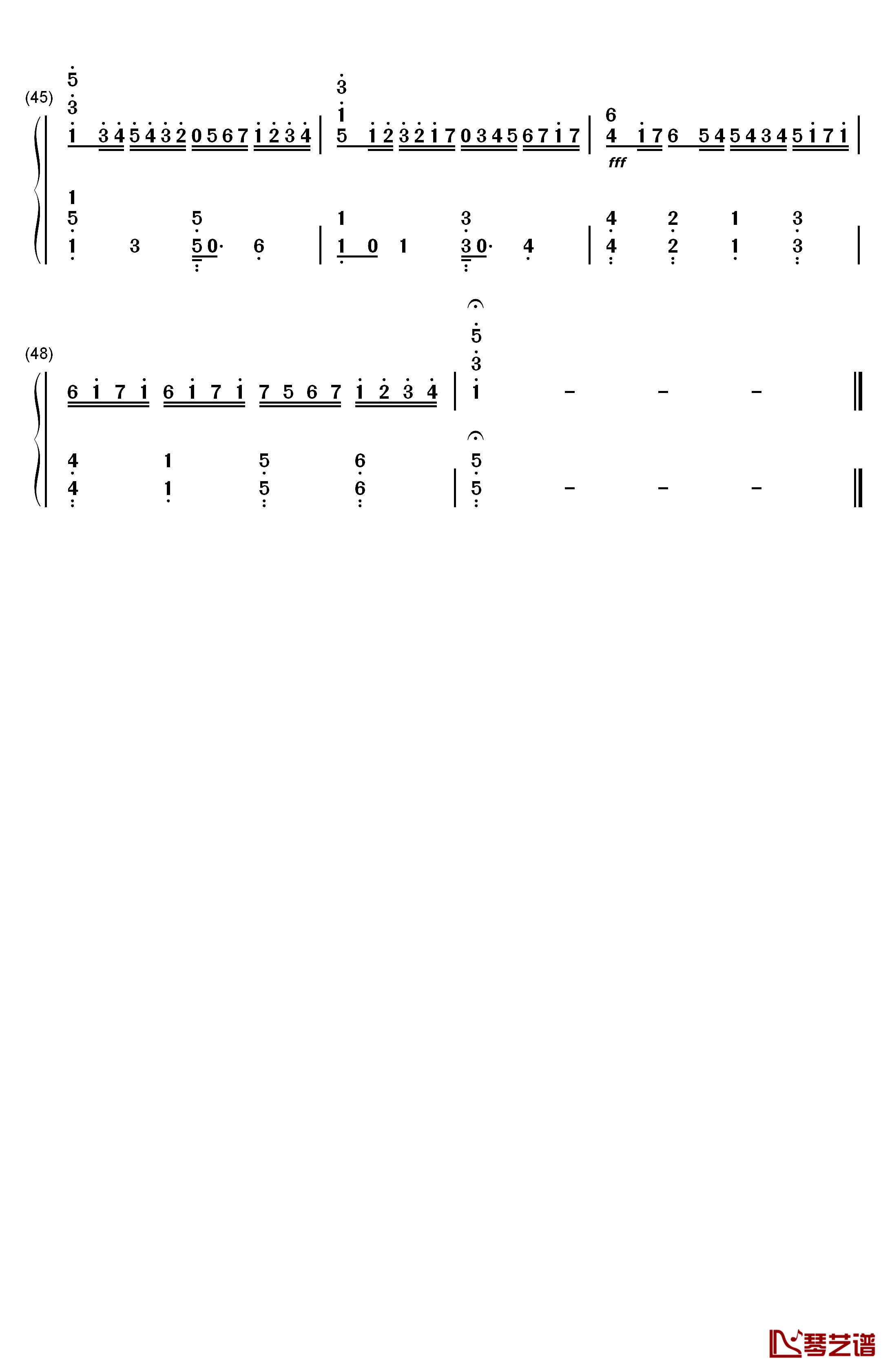 卡农钢琴简谱-数字双手-乔治温斯顿3