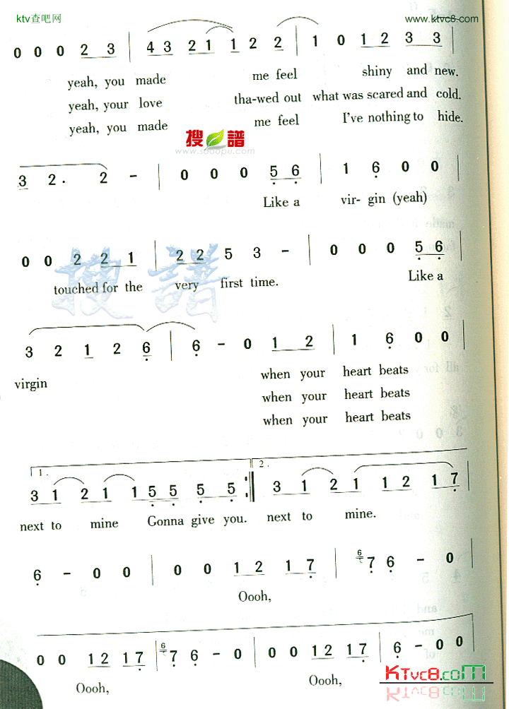 LikeAVirgin简谱1