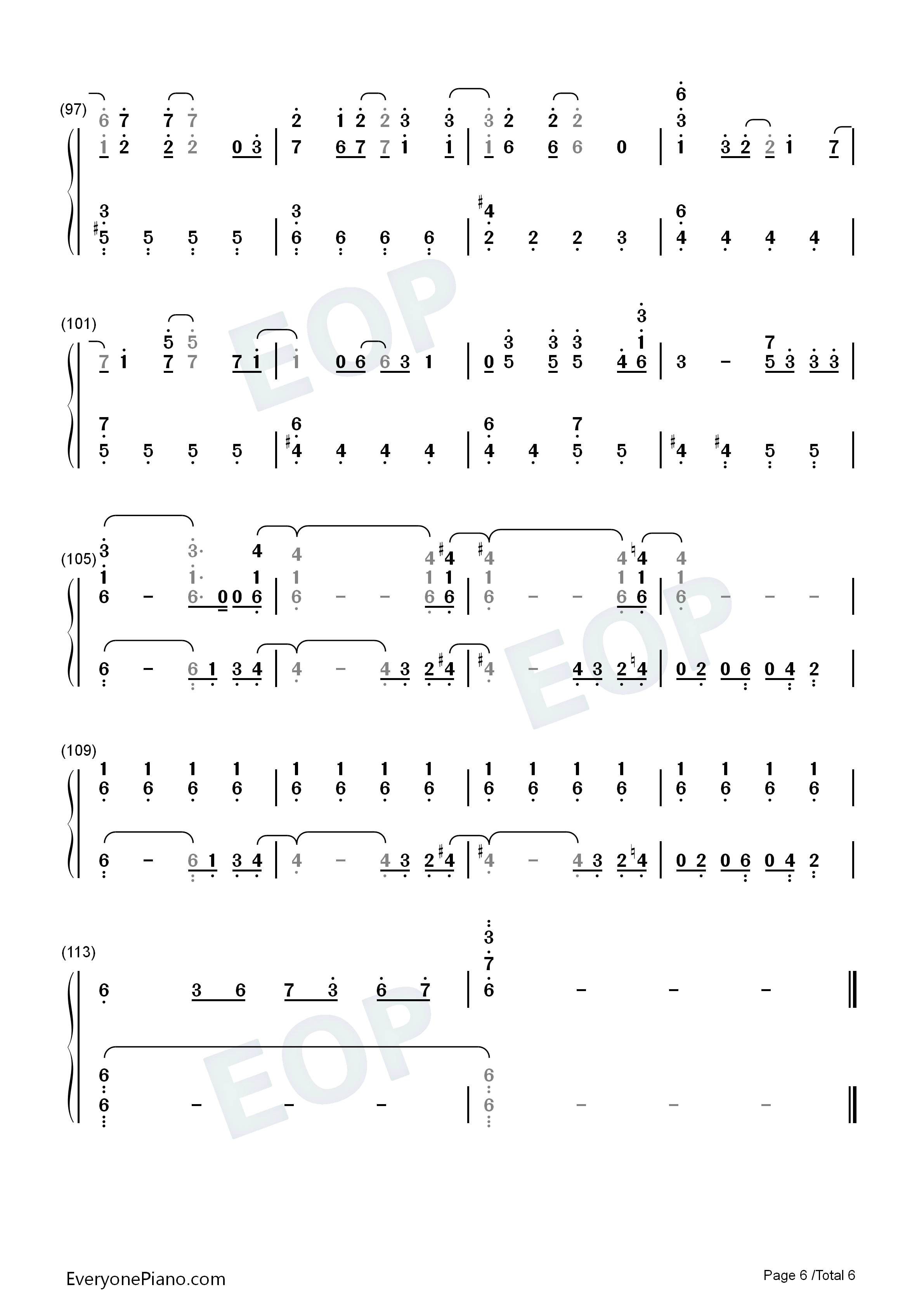 Lotus钢琴简谱-岚演唱6