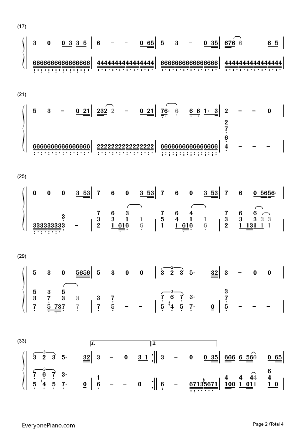 Honeymoon钢琴简谱-数字双手-Lana Del Rey2