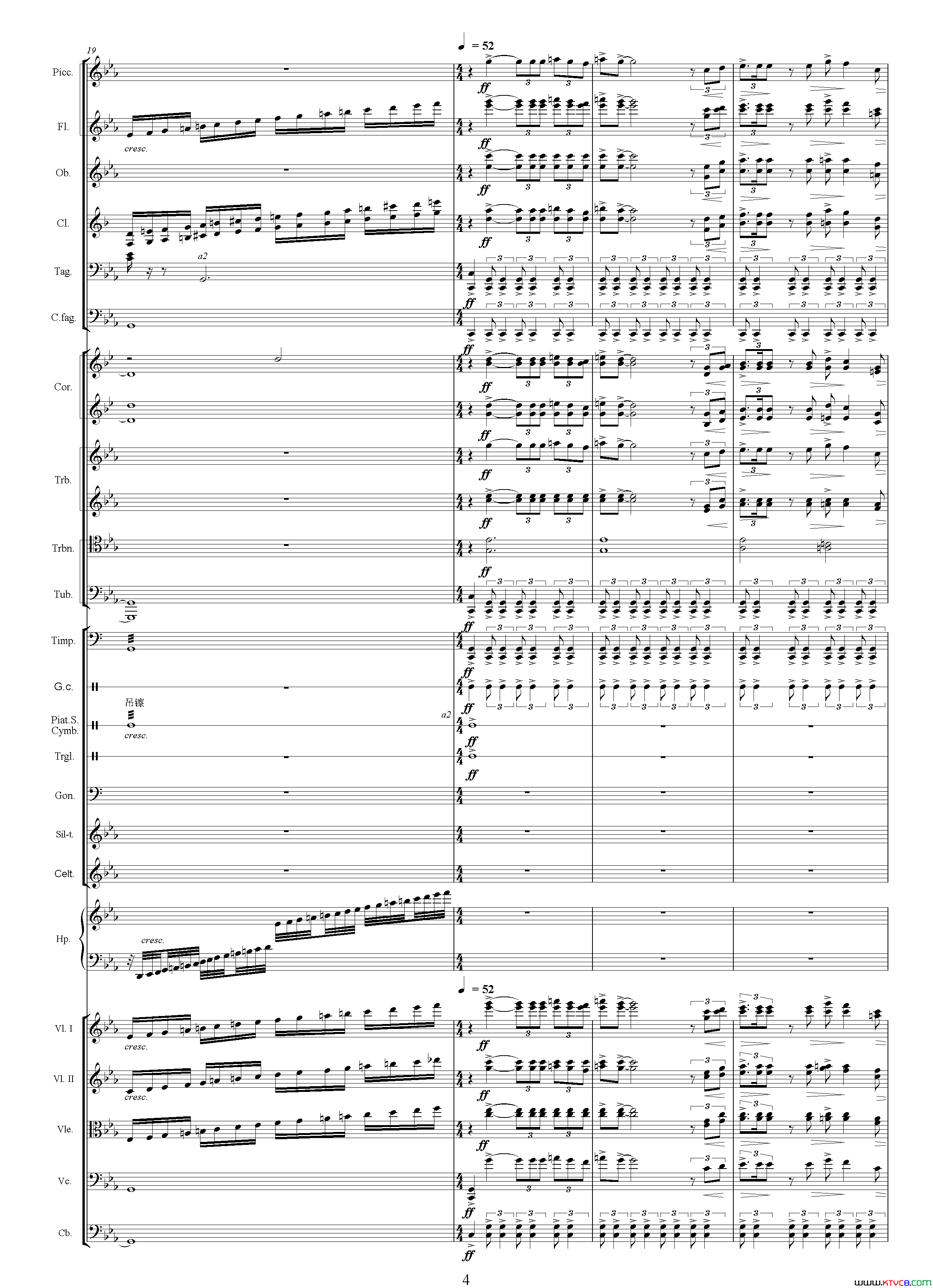 为什么选自影片《太阳和人》、交响乐队总谱简谱1