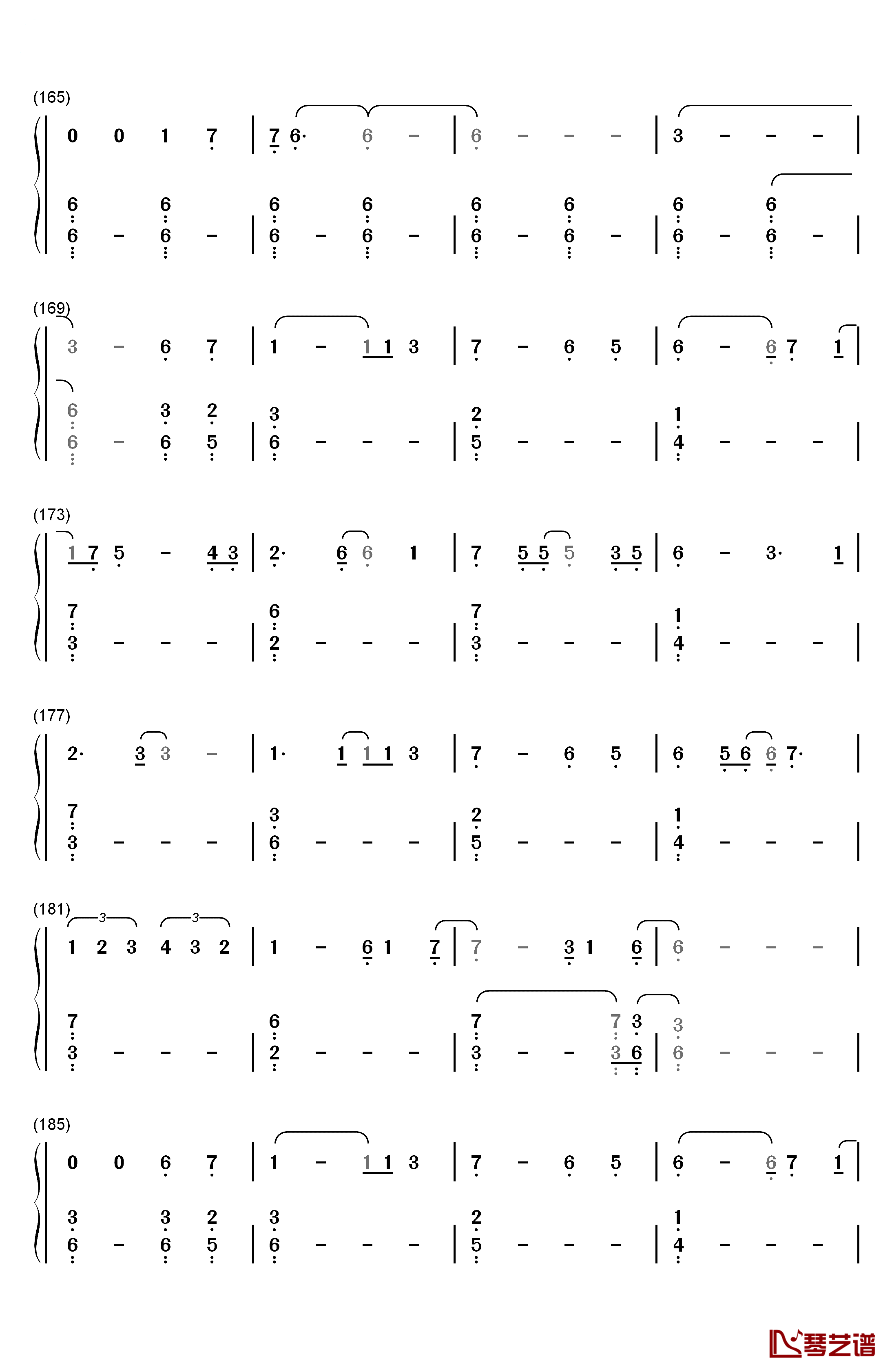 嘆きのリフレイン钢琴简谱-数字双手-末廣優里8