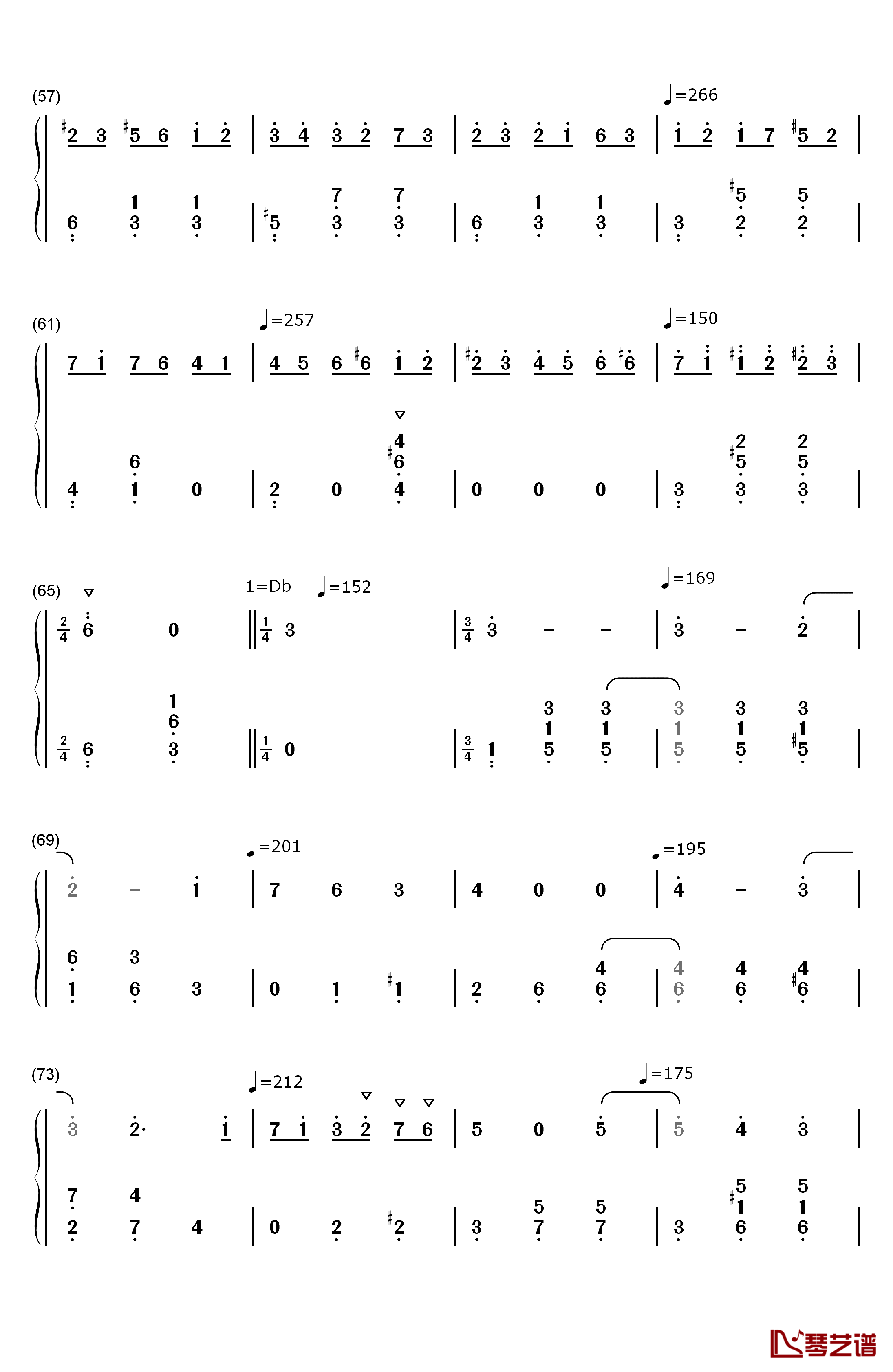 升C小调圆舞曲钢琴简谱-数字双手-肖邦4