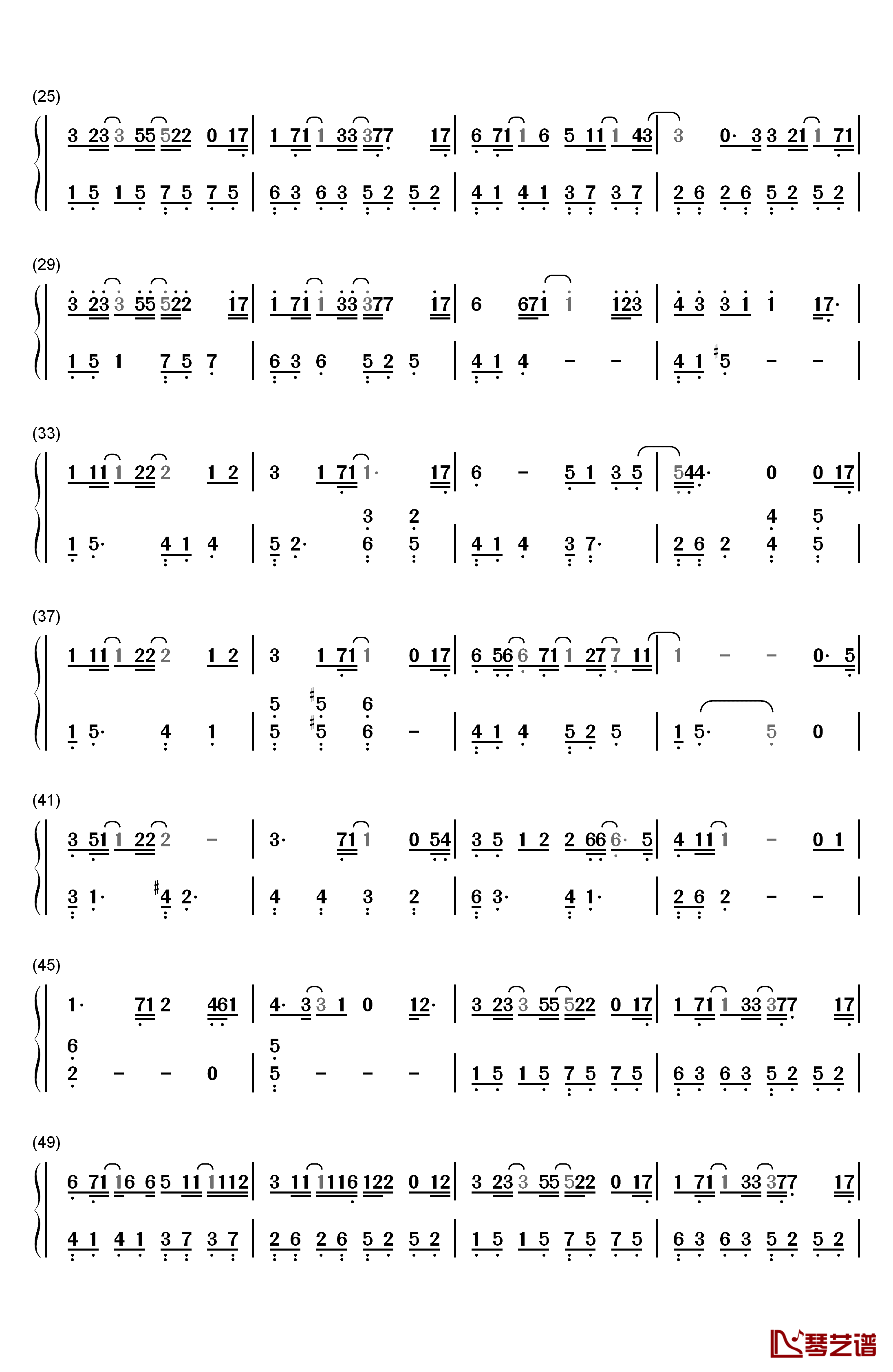 素敵なことがあなたを待っている钢琴简谱-数字双手-藤田麻衣子2