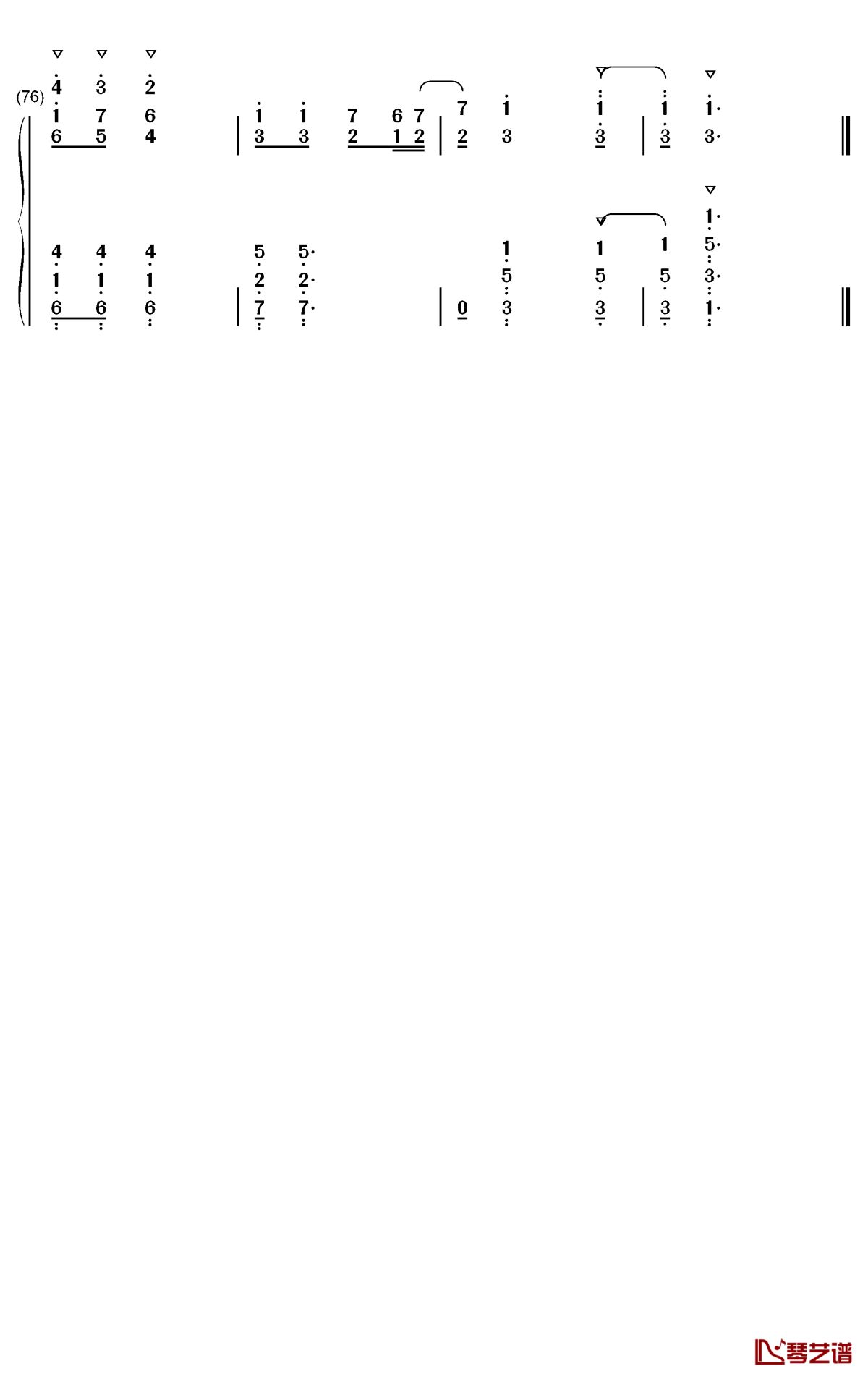 爱你钢琴简谱-数字双手-王心凌4