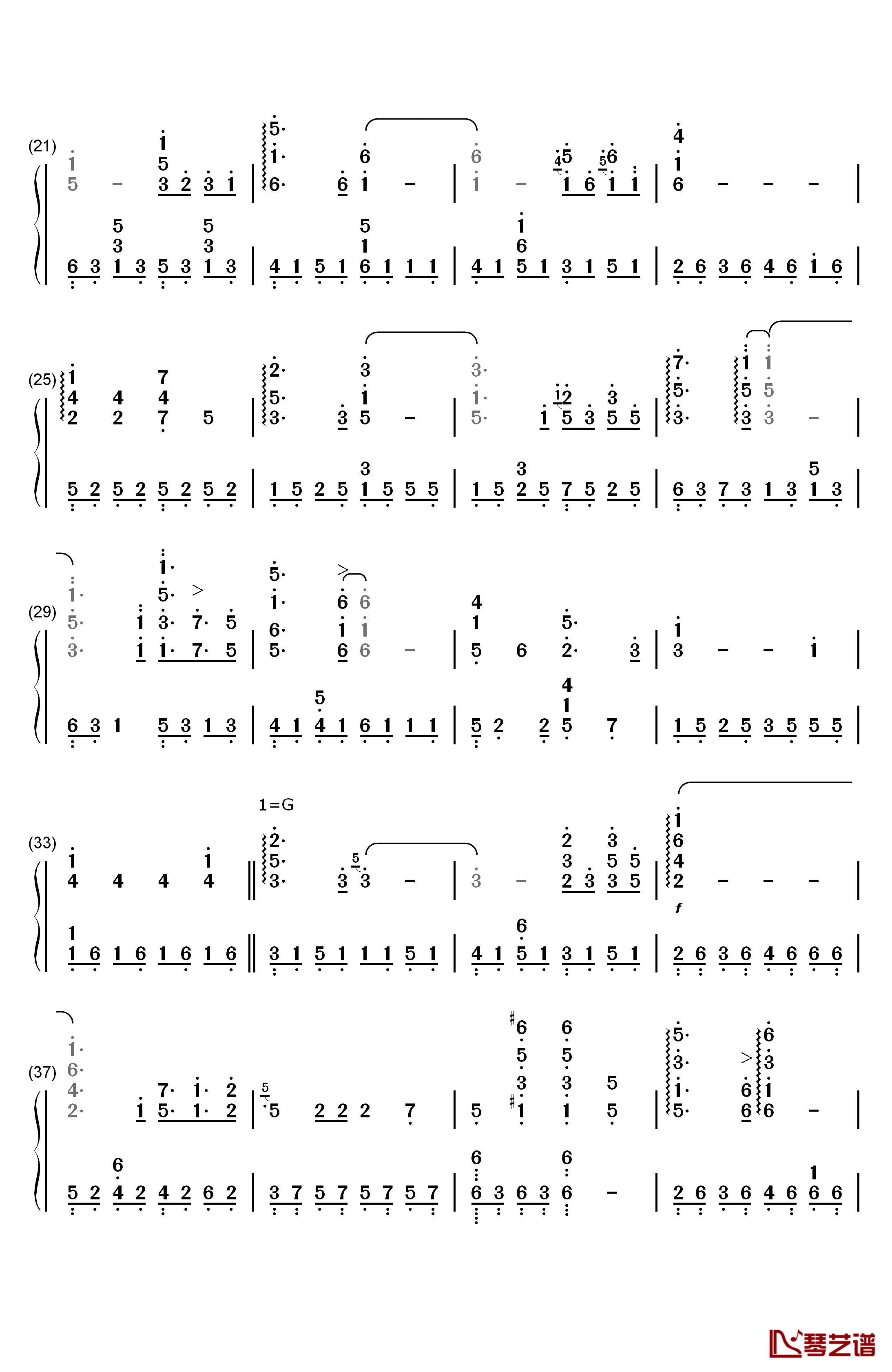 远方的寂静钢琴简谱-数字双手-林海2