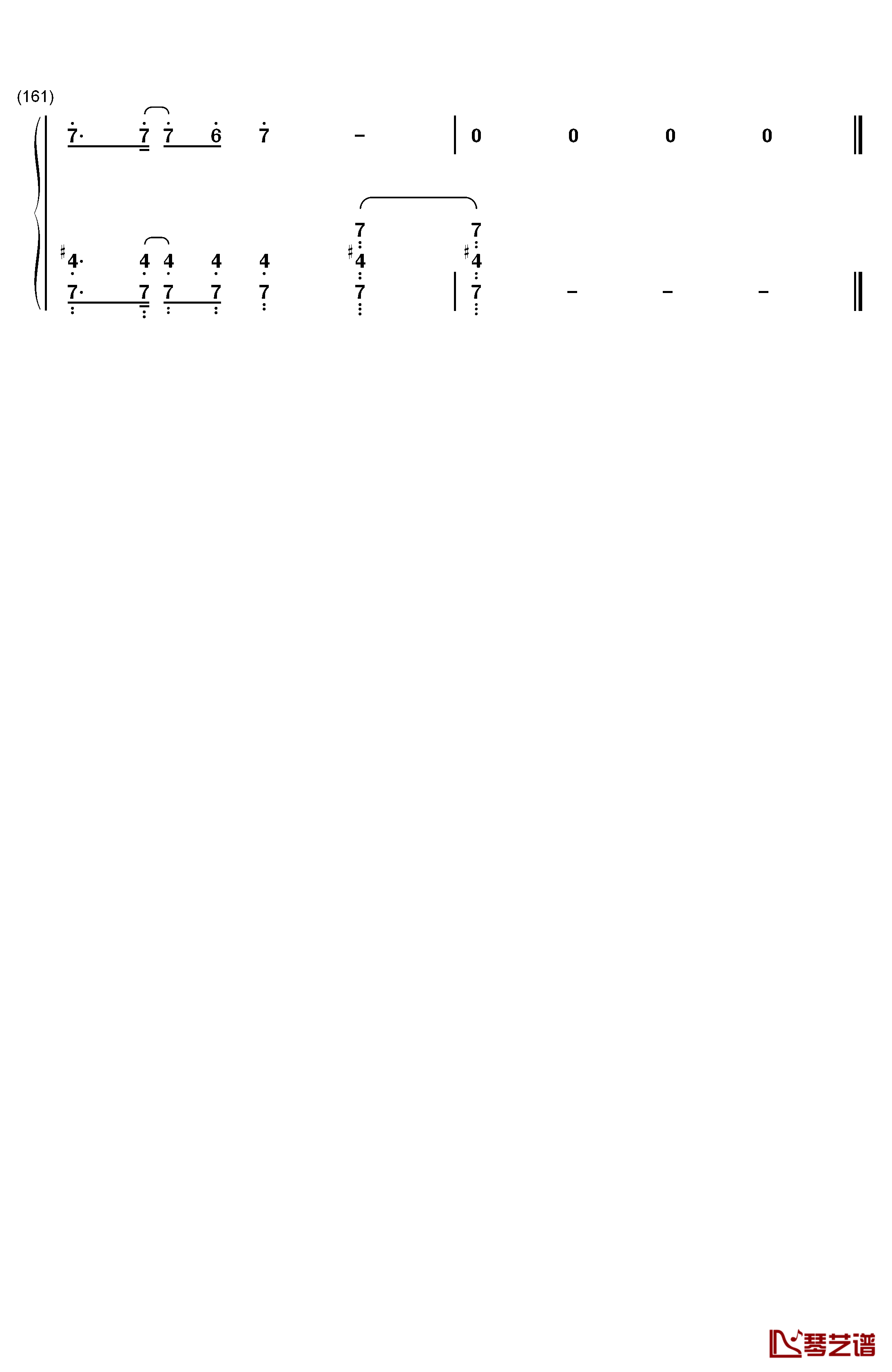 千本樱简单版钢琴简谱-数字双手-初音未来9