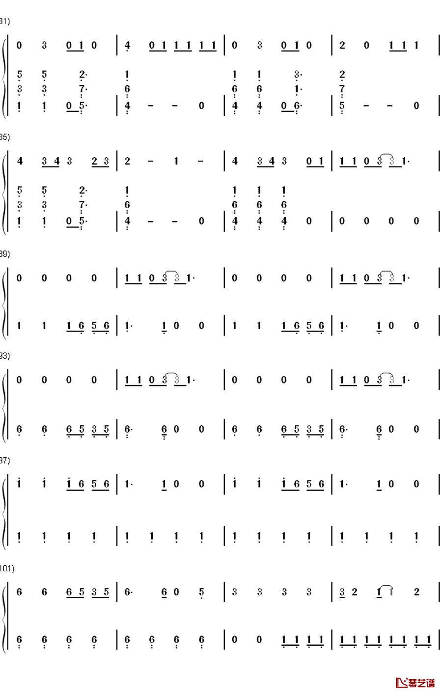 Kiss You钢琴简谱-数字双手-One Direction5