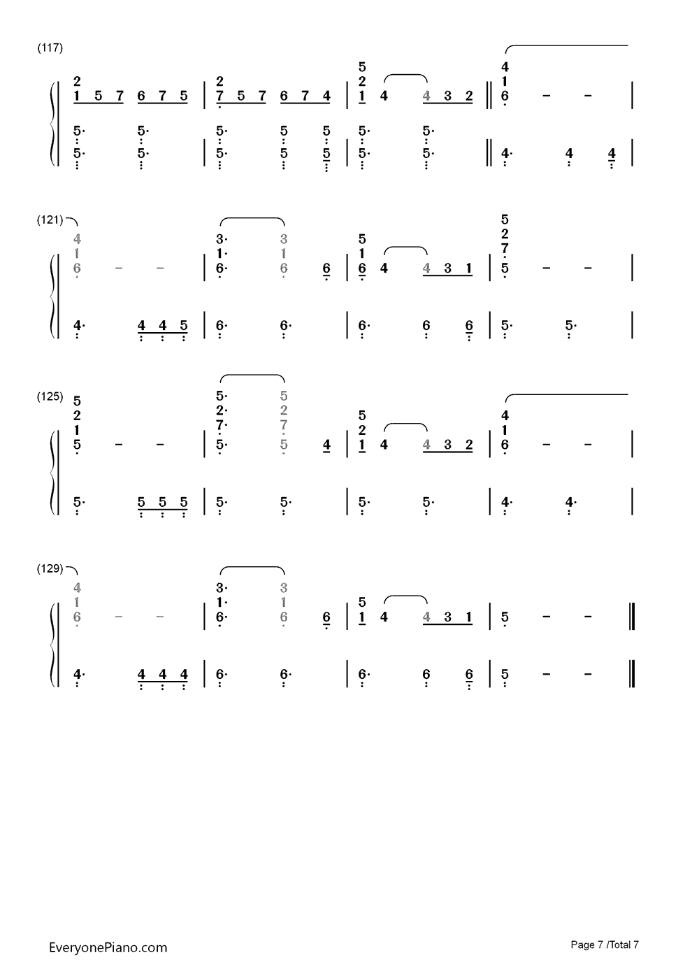 Us Against the World钢琴简谱-数字双手-Coldplay7