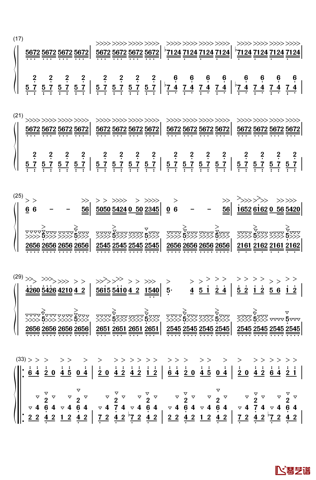 Castle in the Sky钢琴简谱-数字双手-猎豹移动公司2