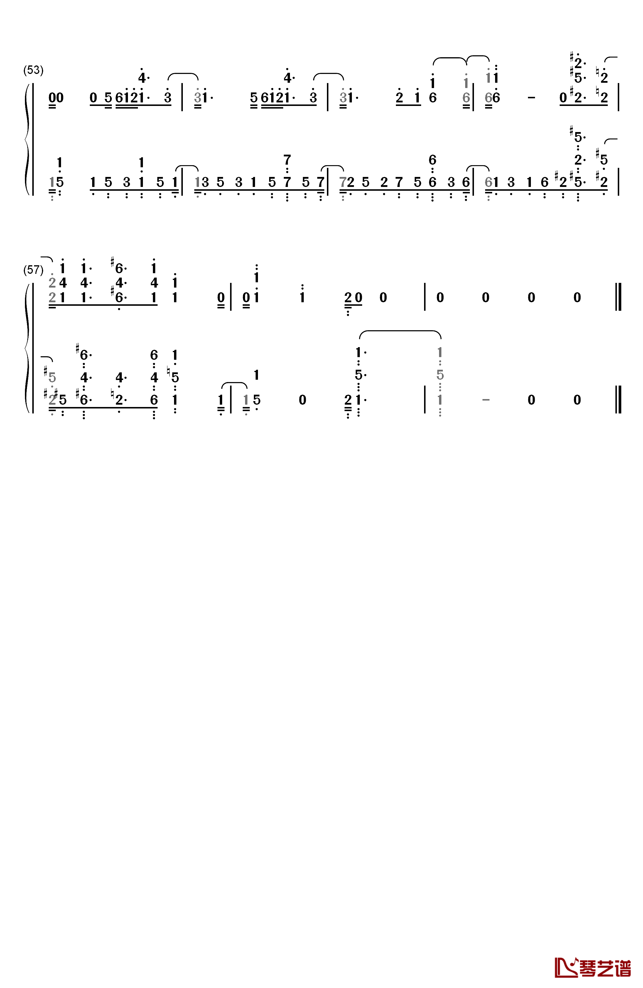 Tomorrow钢琴简谱-数字双手-Machico4