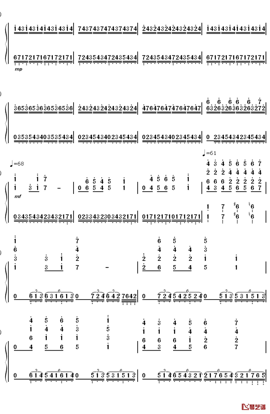 The Other Promise钢琴简谱-数字双手-王国之心2