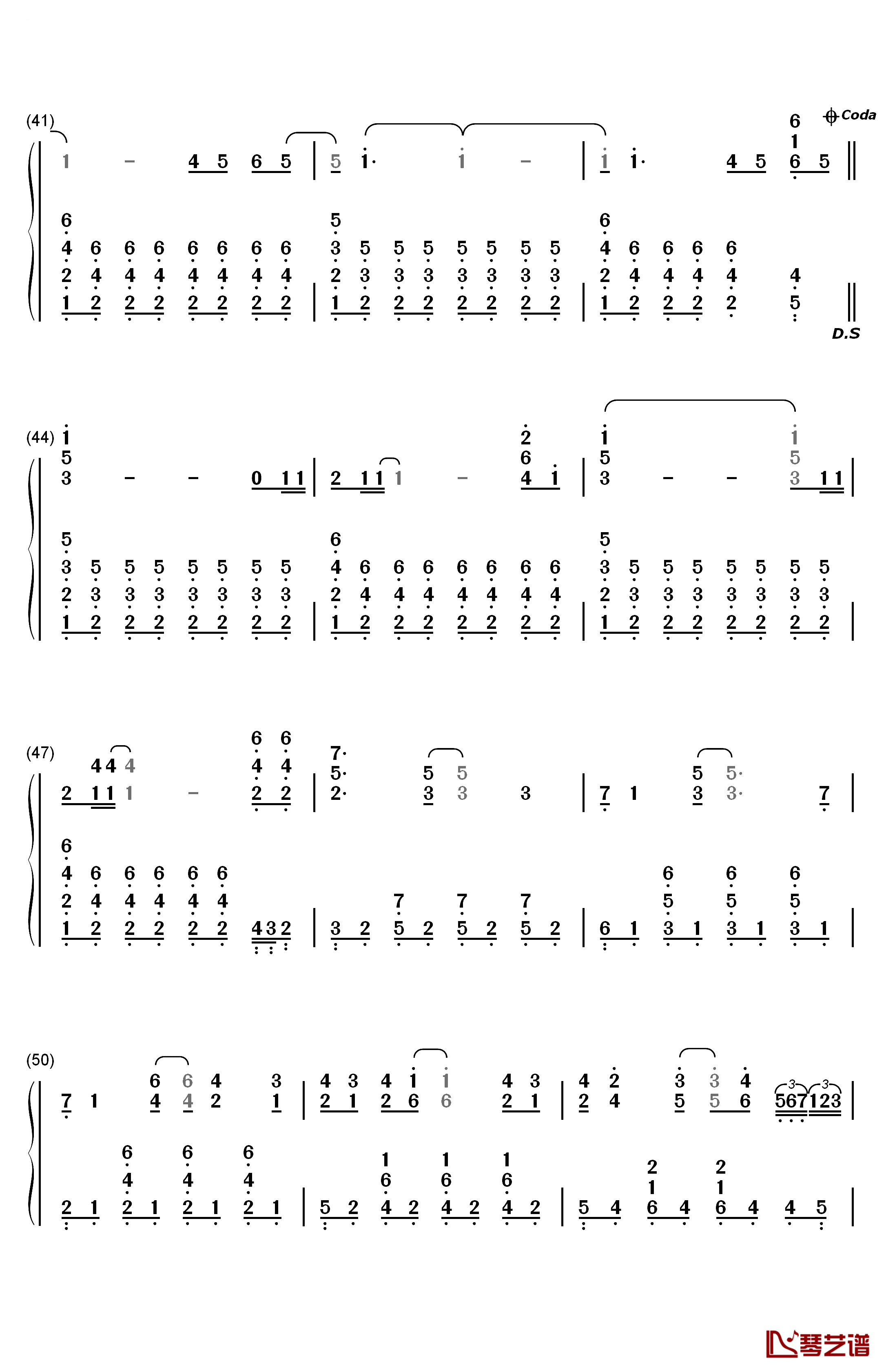 Say Yes钢琴简谱-数字双手-李代沫4