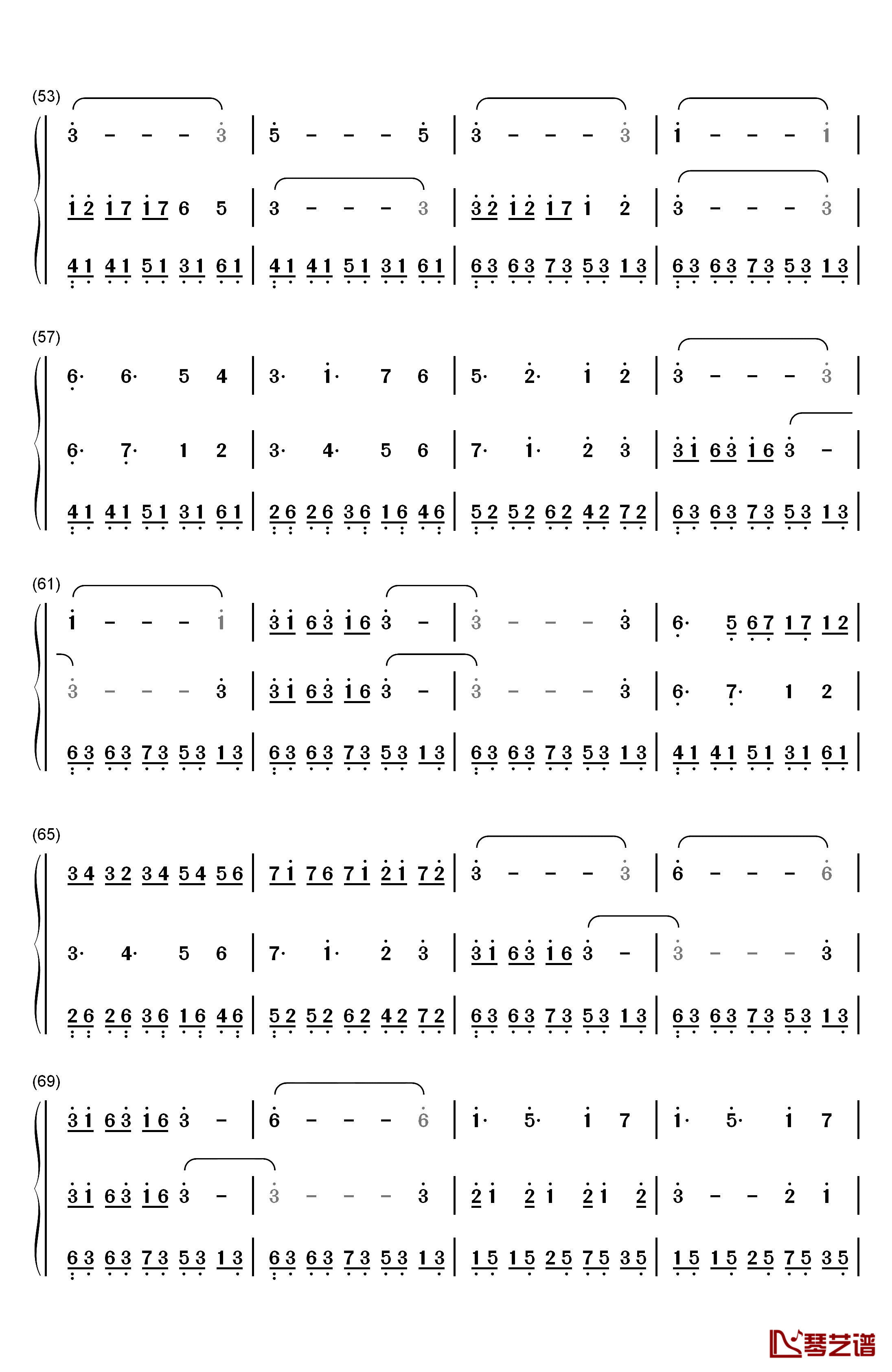 Wind钢琴简谱-数字双手-Brian Crain4