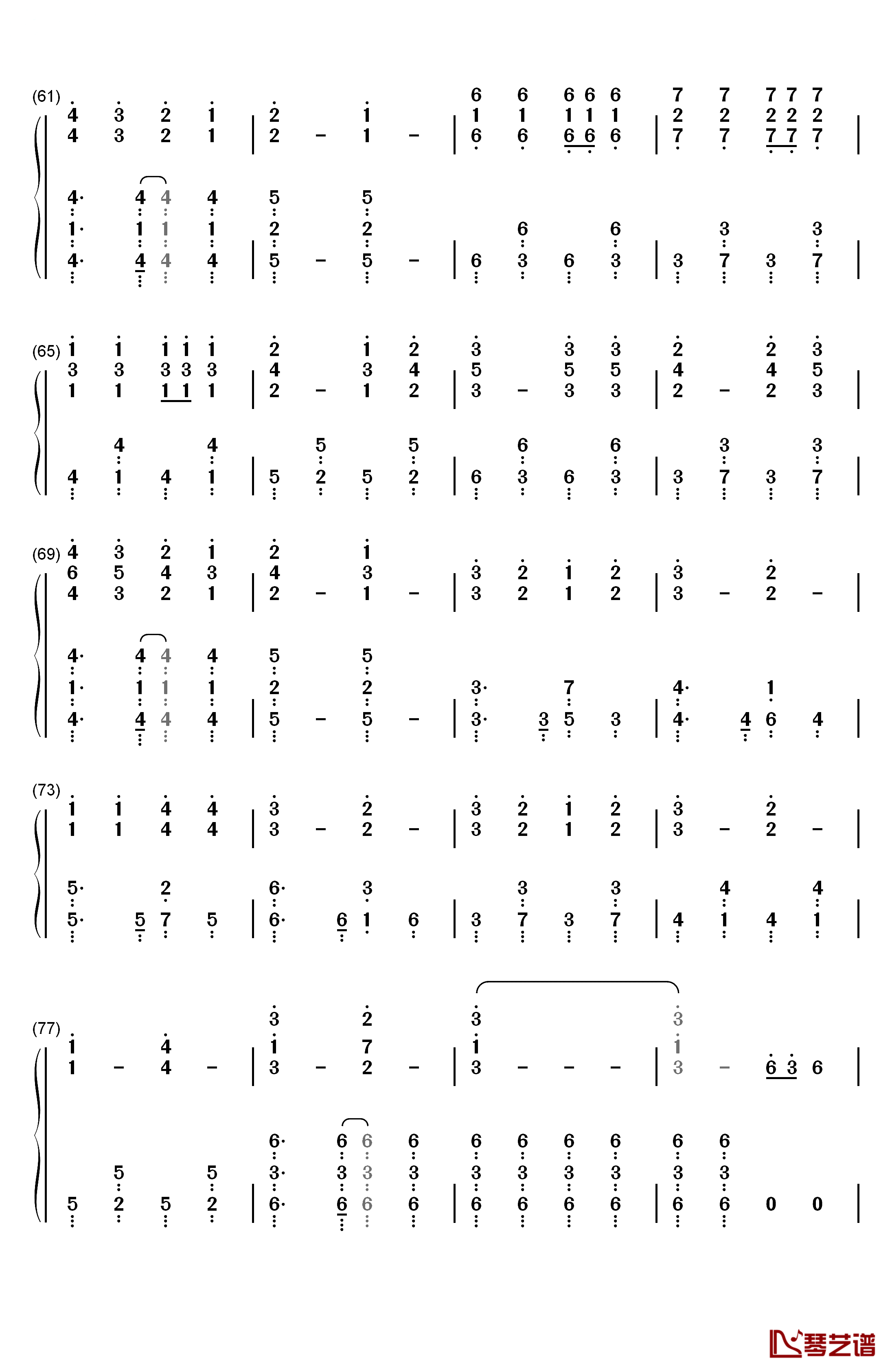 Los! Los! Los!钢琴简谱-数字双手-谭雅•提古雷查夫（CV：悠木碧）4