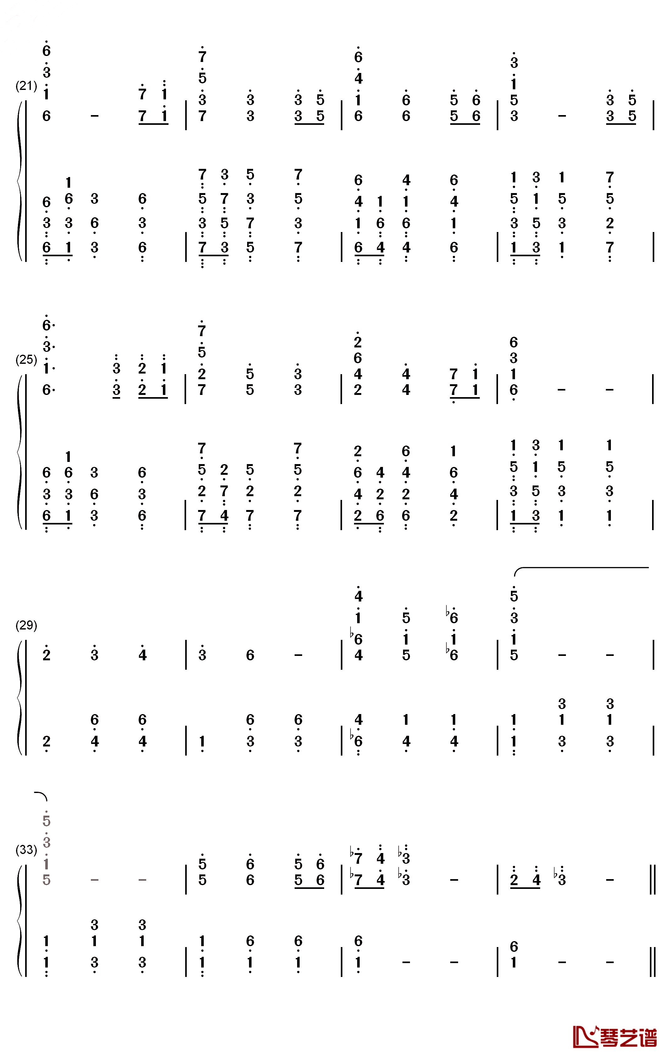 The Ugly Duckling钢琴简谱-数字双手-猎豹移动公司2